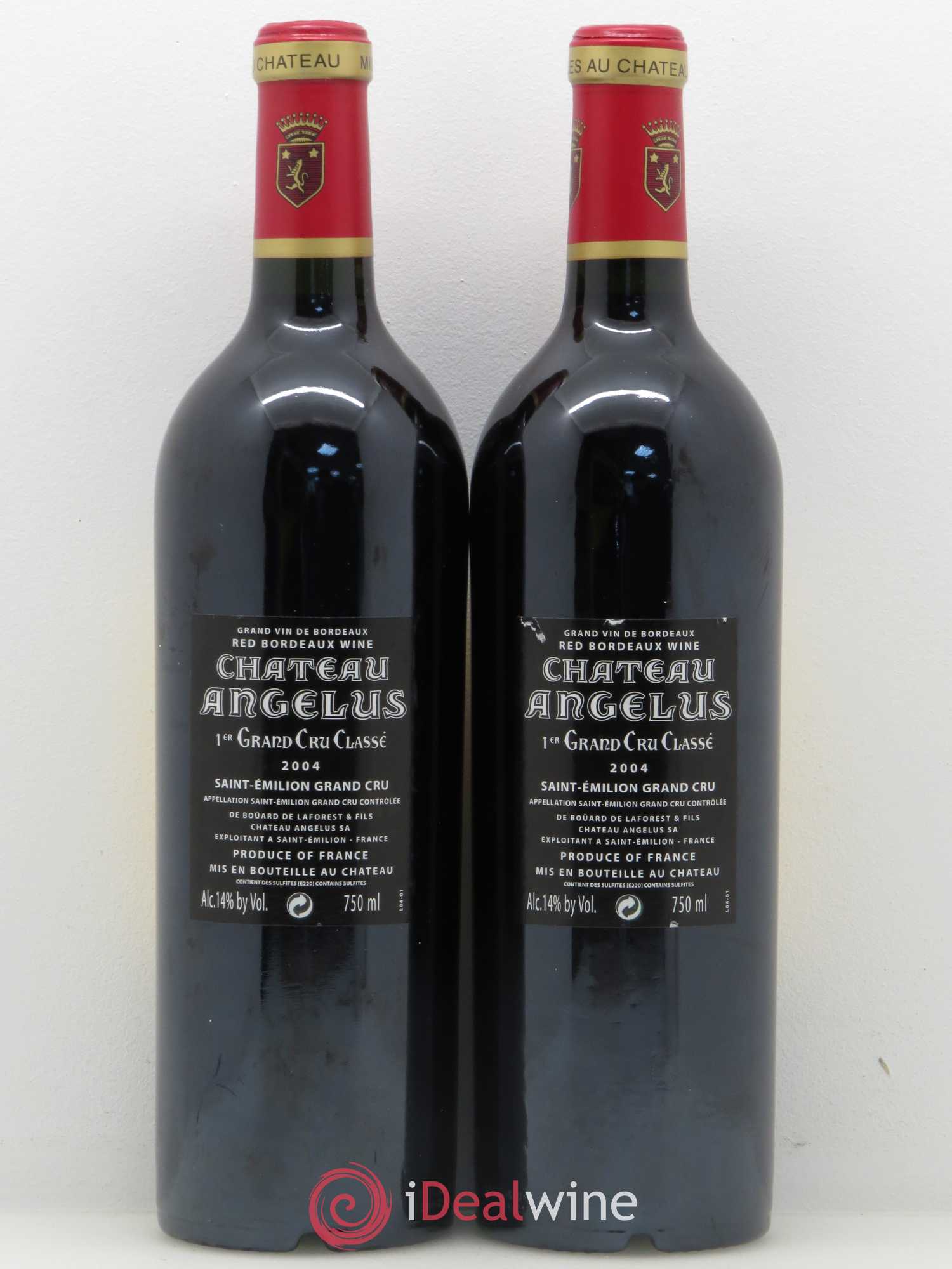Château Angélus 1er Grand Cru Classé A 2004 - Lot de 2 bouteilles - 1