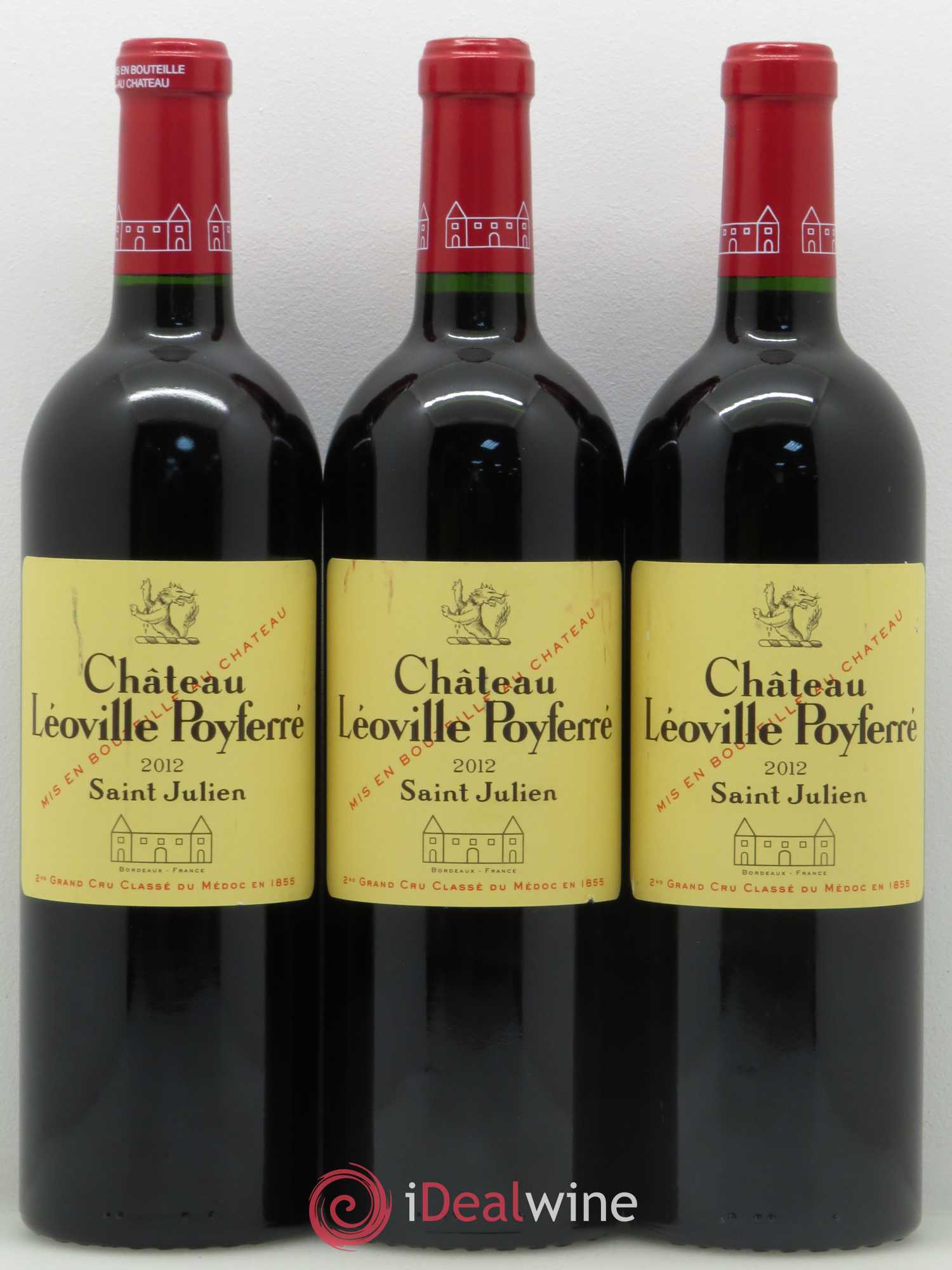 Château Léoville Poyferré 2ème Grand Cru Classé 2012 - Lot de 3 bouteilles - 0