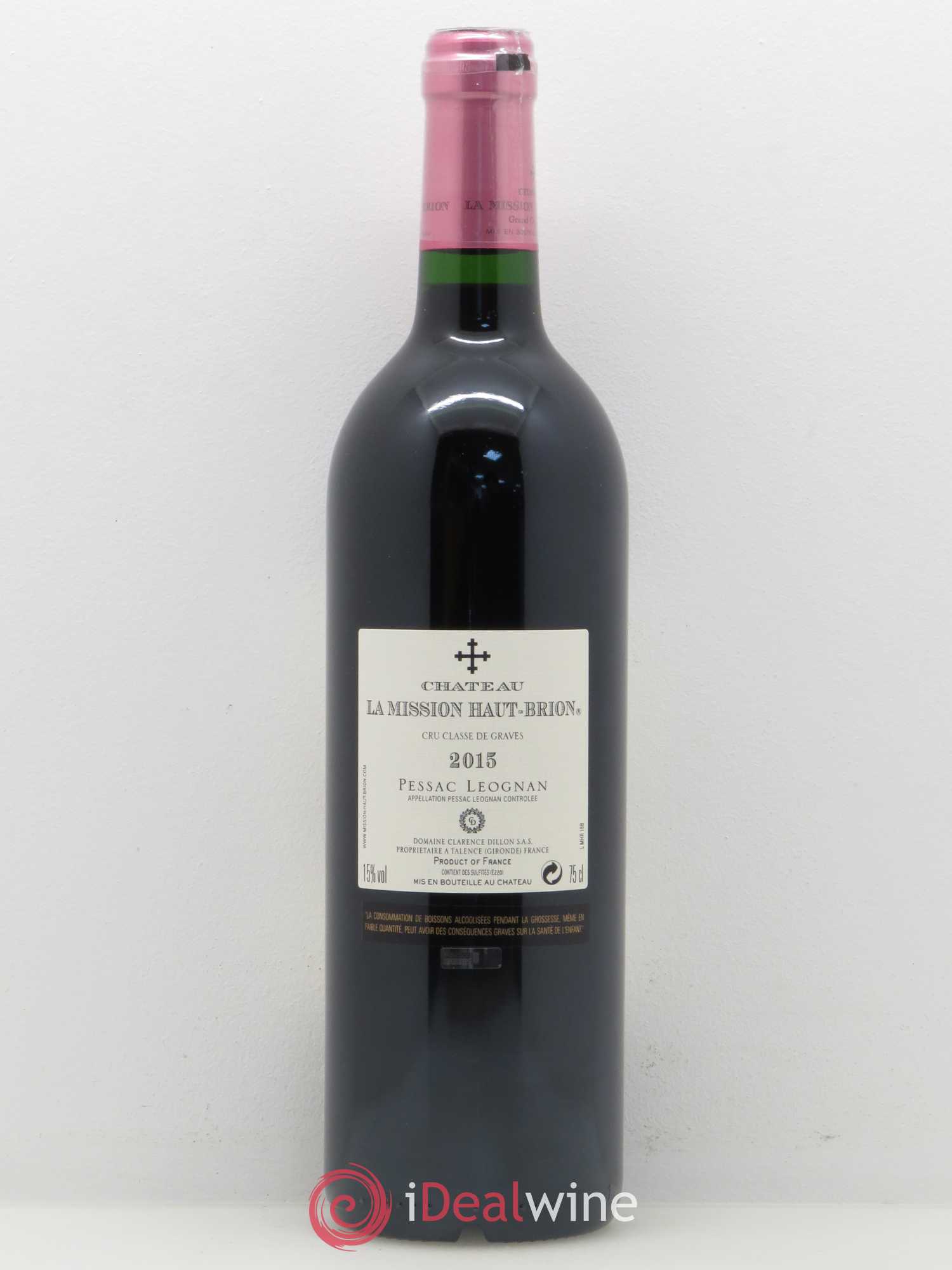 Château la Mission Haut-Brion Cru Classé de Graves 2015 - Lot de 1 bouteille - 1