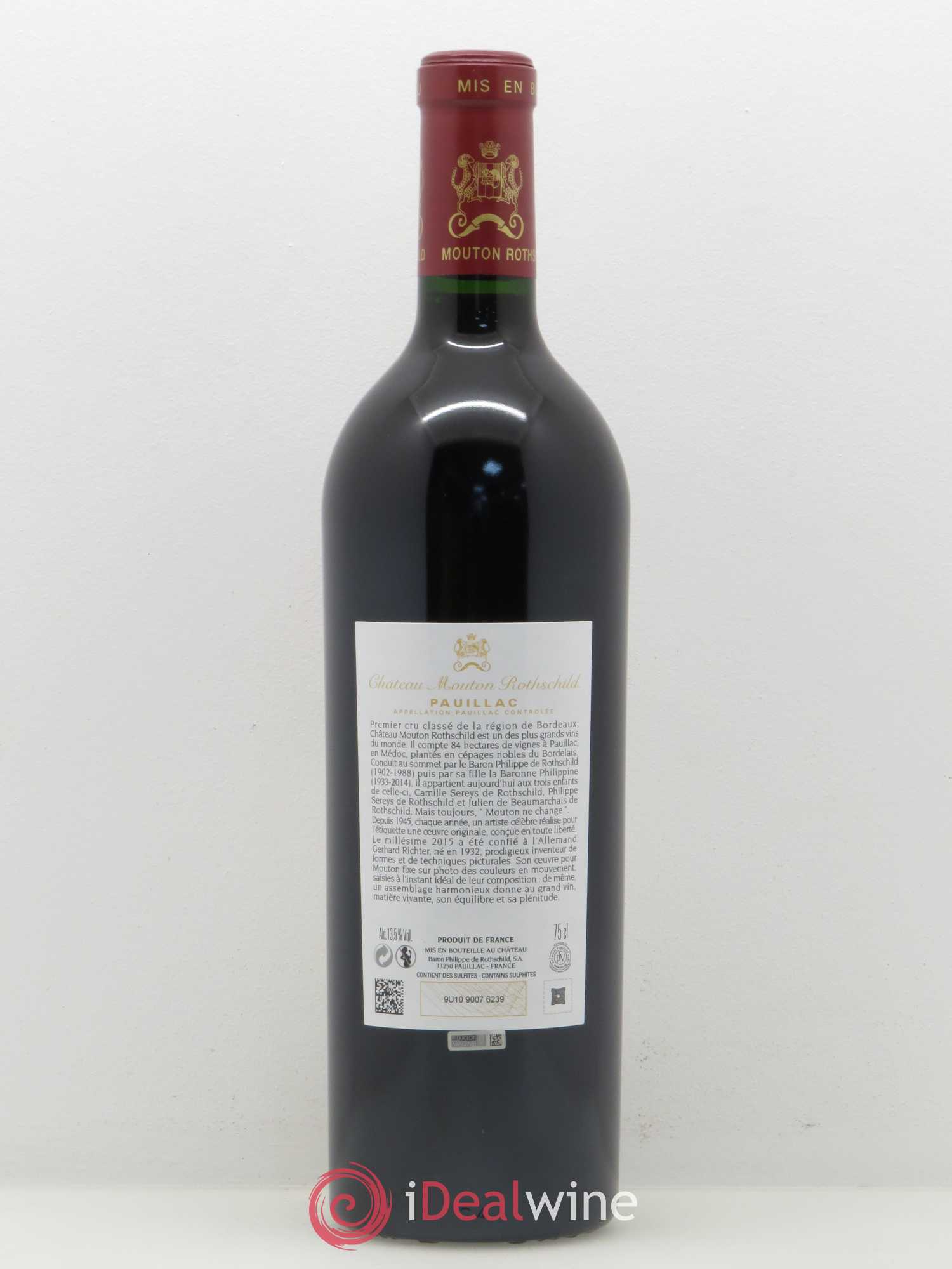 Château Mouton Rothschild 1er Grand Cru Classé 2015 - Lot de 1 bouteille - 1
