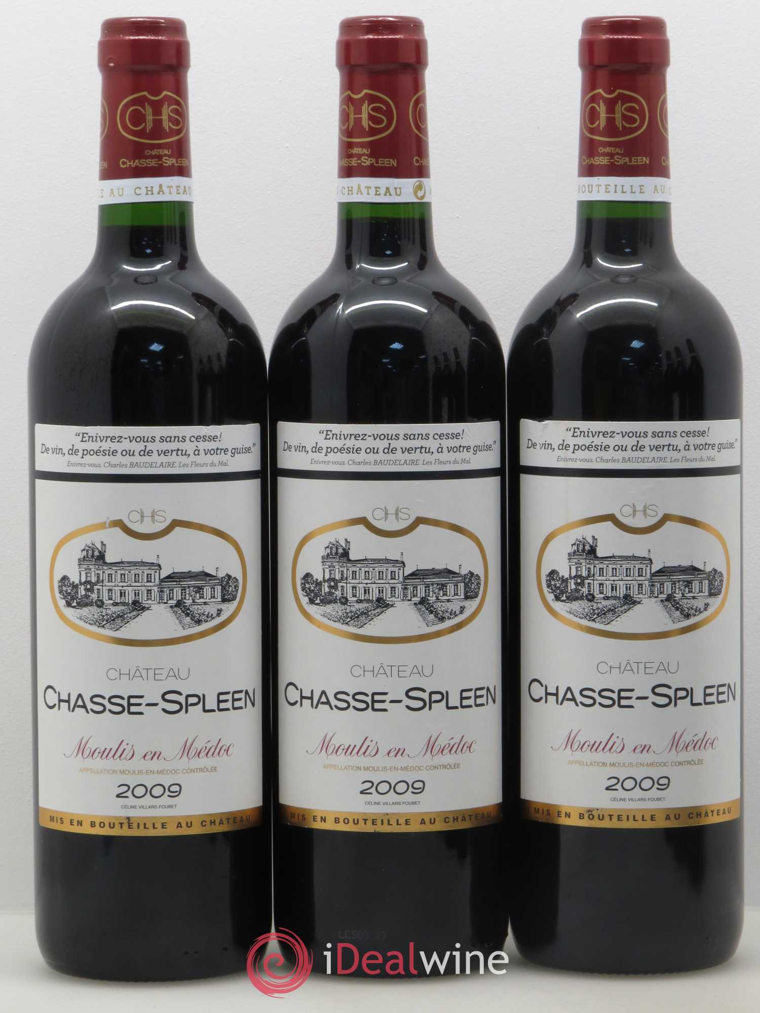 Château Chasse Spleen 2009 - Lot de 6 bouteilles - 1