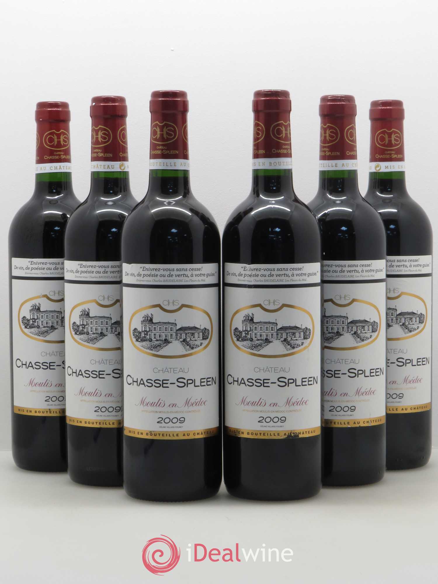 Château Chasse Spleen 2009 - Lot de 6 bouteilles - 0