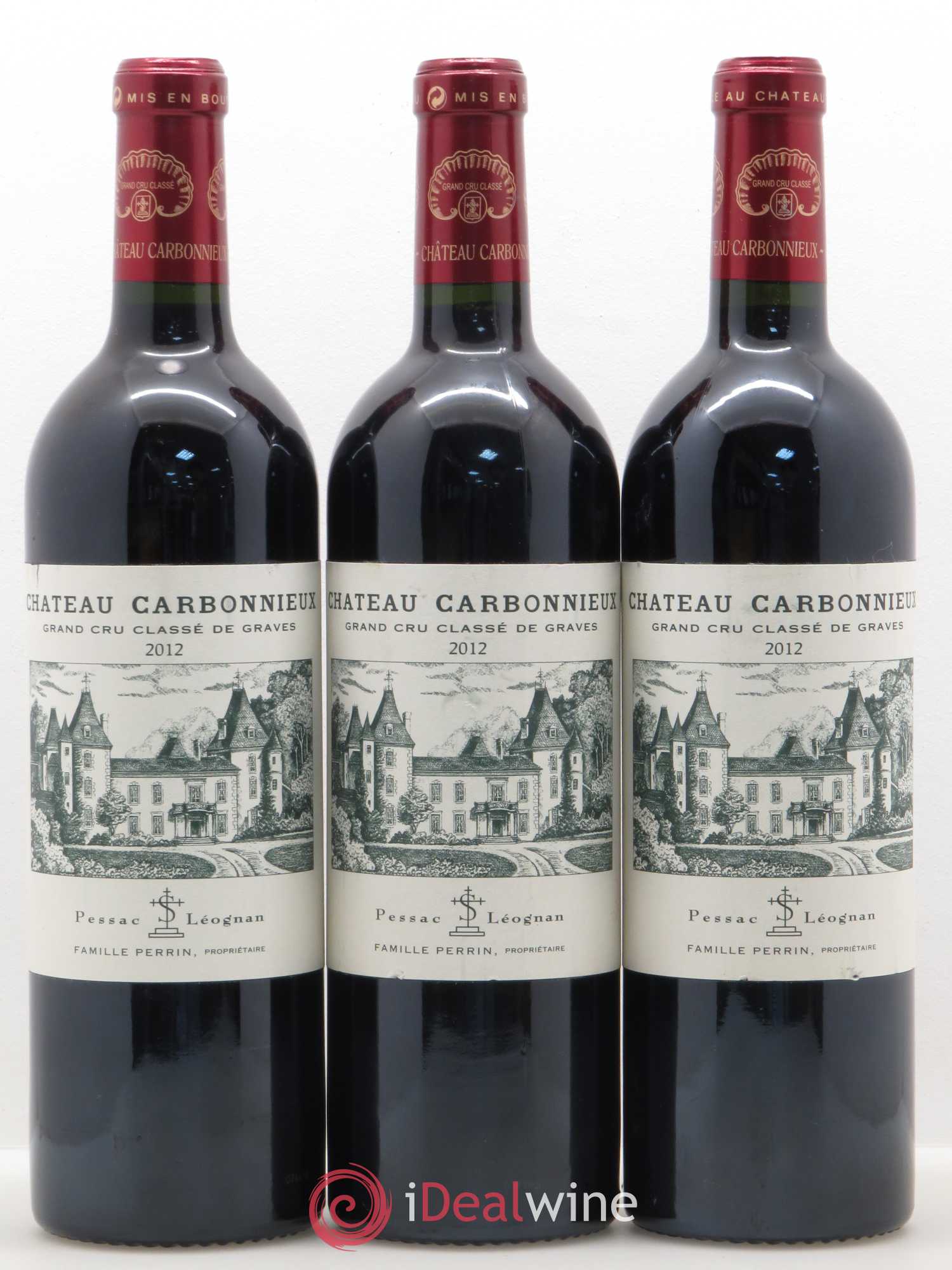 Château Carbonnieux Cru Classé de Graves 2012 - Lot de 3 bouteilles - 0