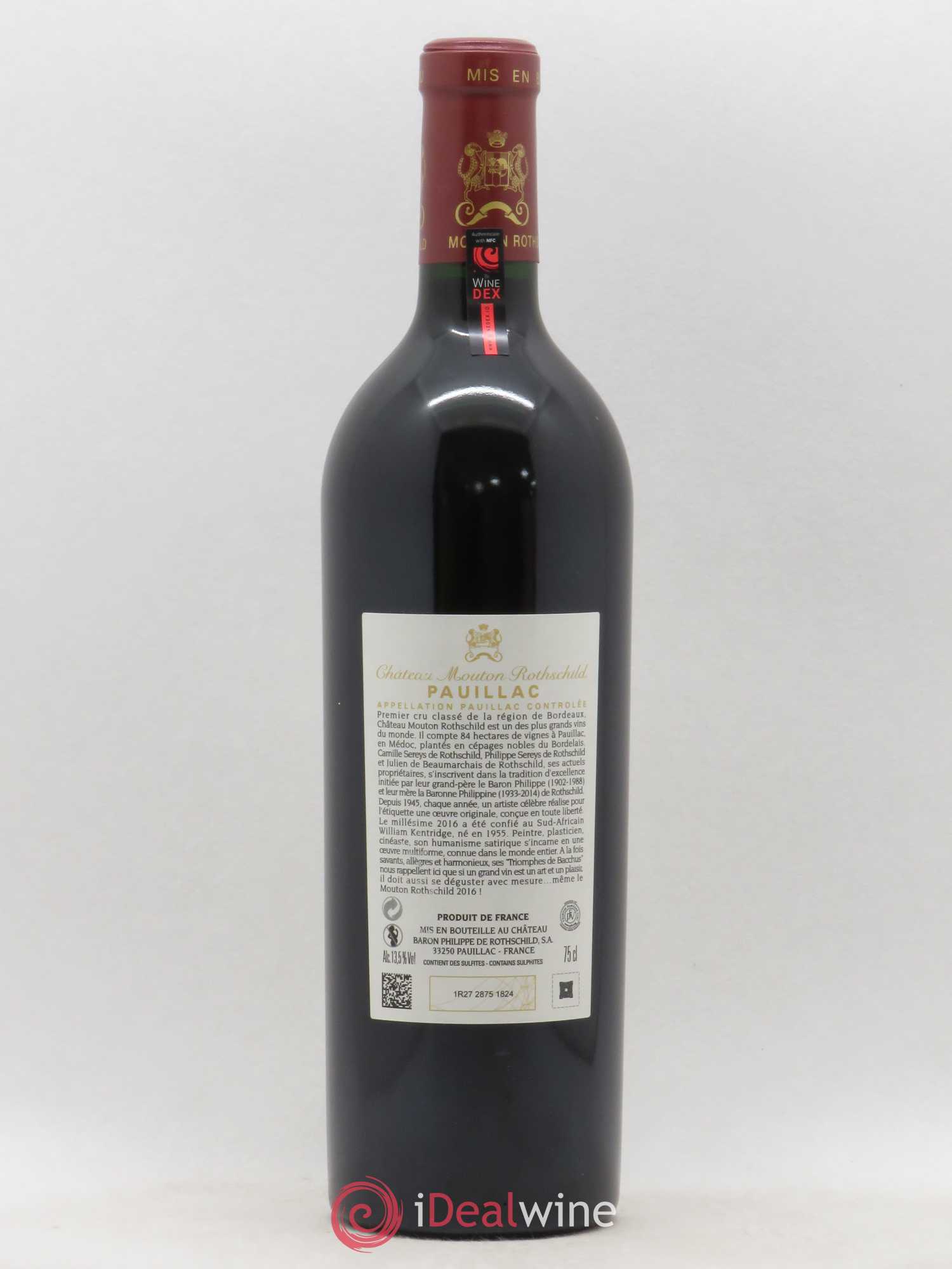Château Mouton Rothschild 1er Grand Cru Classé 2016 - Lot de 1 bouteille - 1