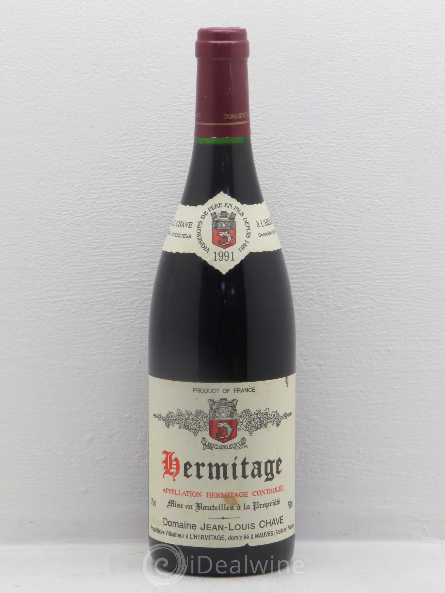 Hermitage Jean-Louis Chave 1991 - Lot de 1 bouteille - 0
