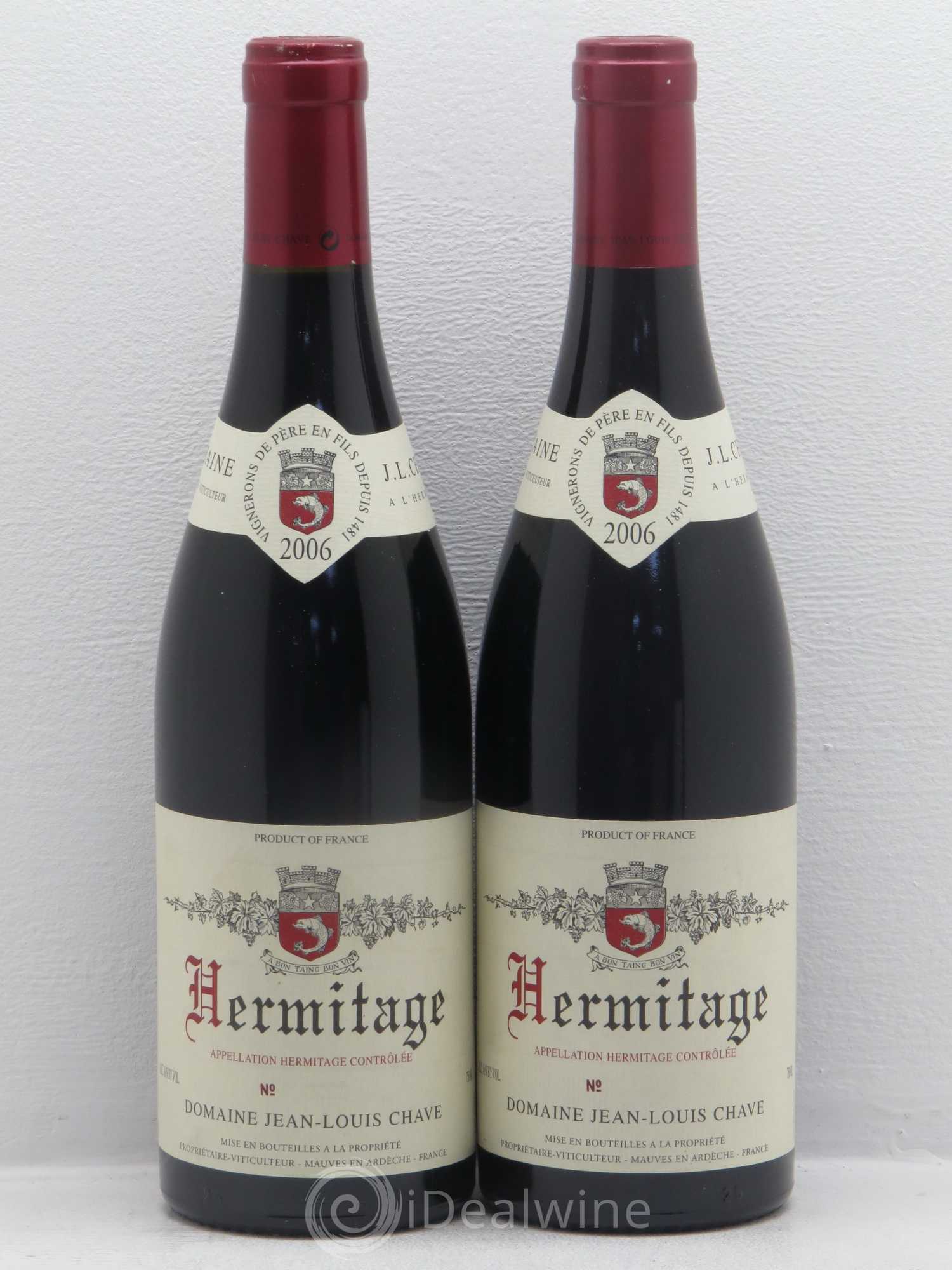 Hermitage Jean-Louis Chave 2006 - Lot de 2 bouteilles - 0
