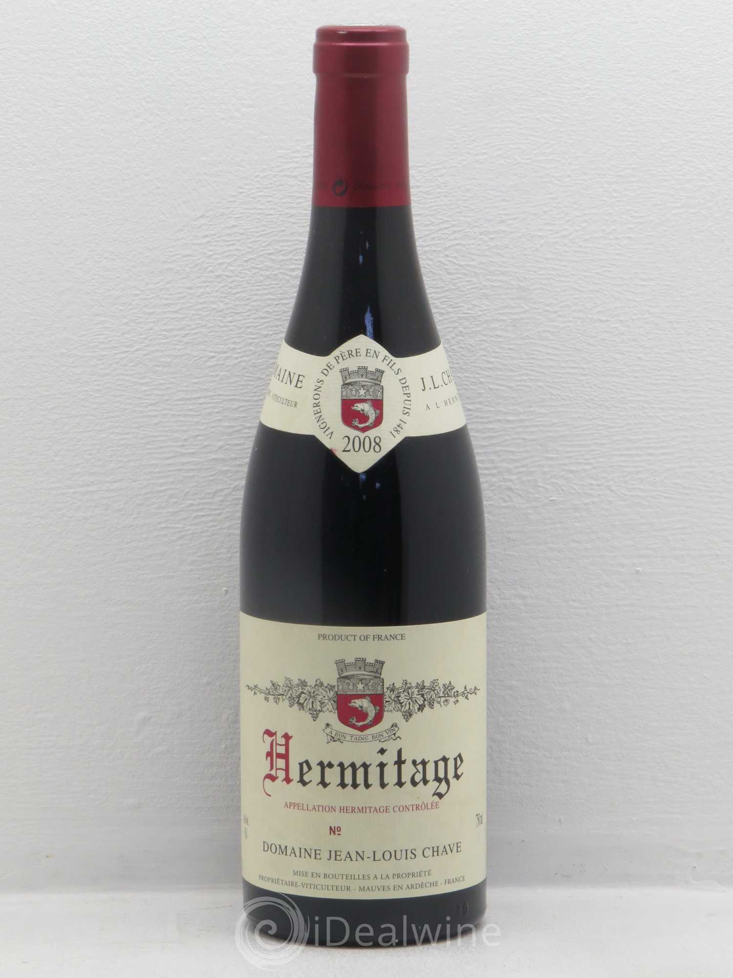 Hermitage Jean-Louis Chave 2008 - Lot de 1 bouteille - 0