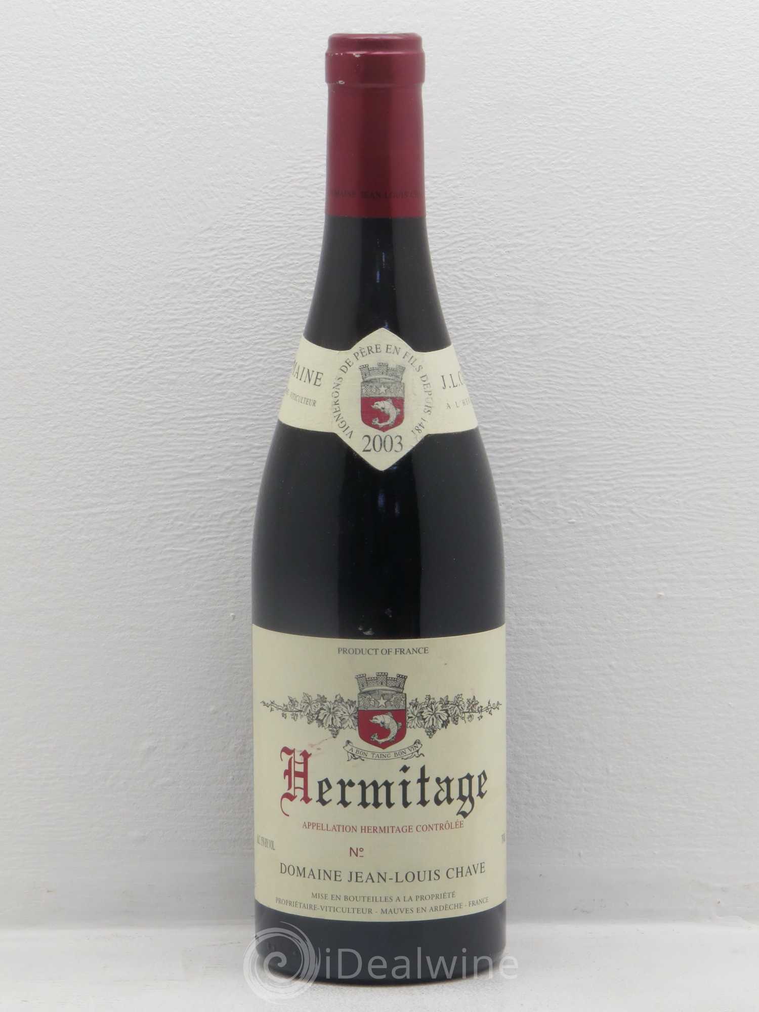 Hermitage Jean-Louis Chave 2003 - Lot de 1 bouteille - 0
