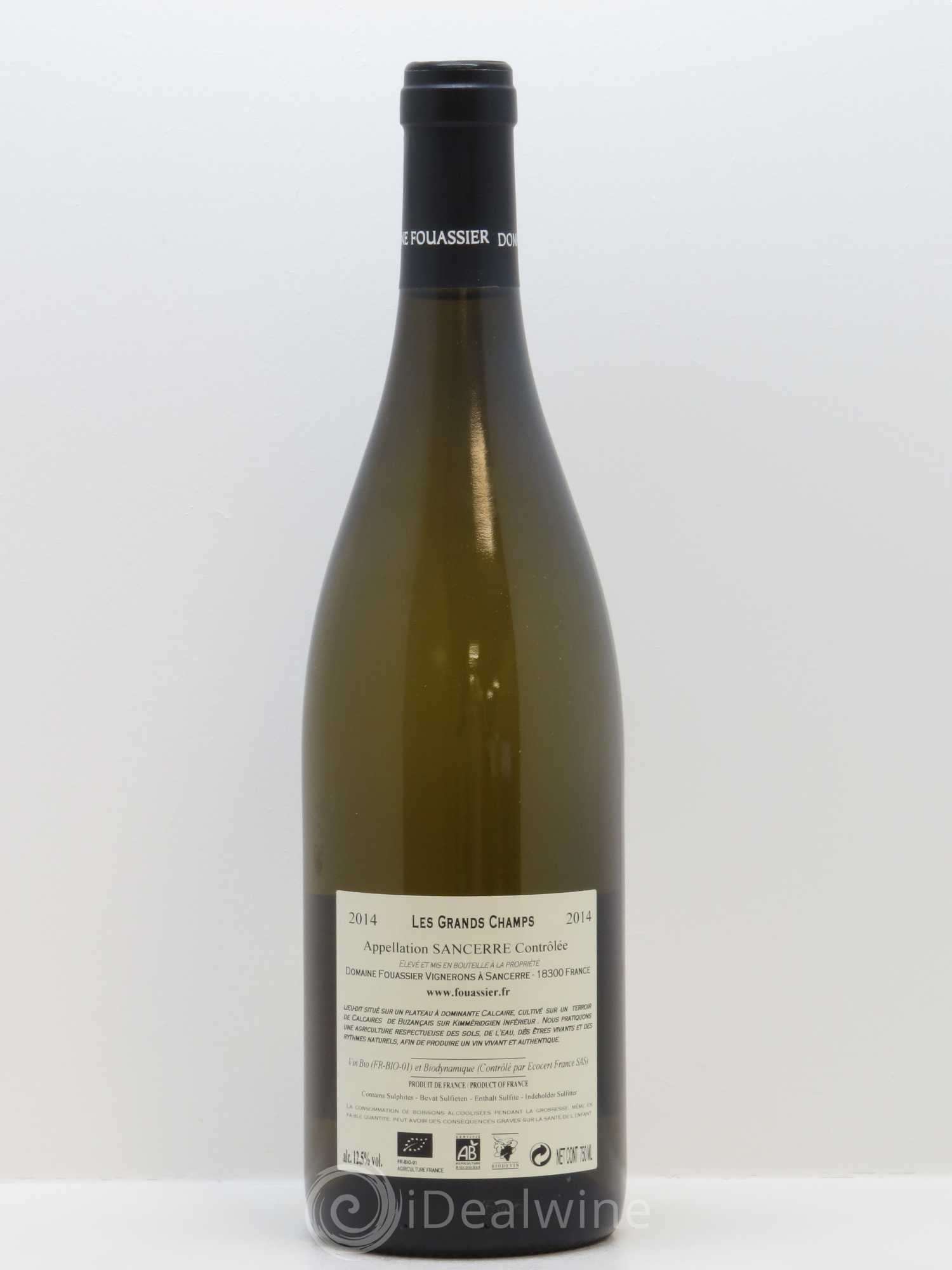Sancerre Les Grands Champs Fouassier (Domaine) 2014 - Lot de 1 bouteille - 1