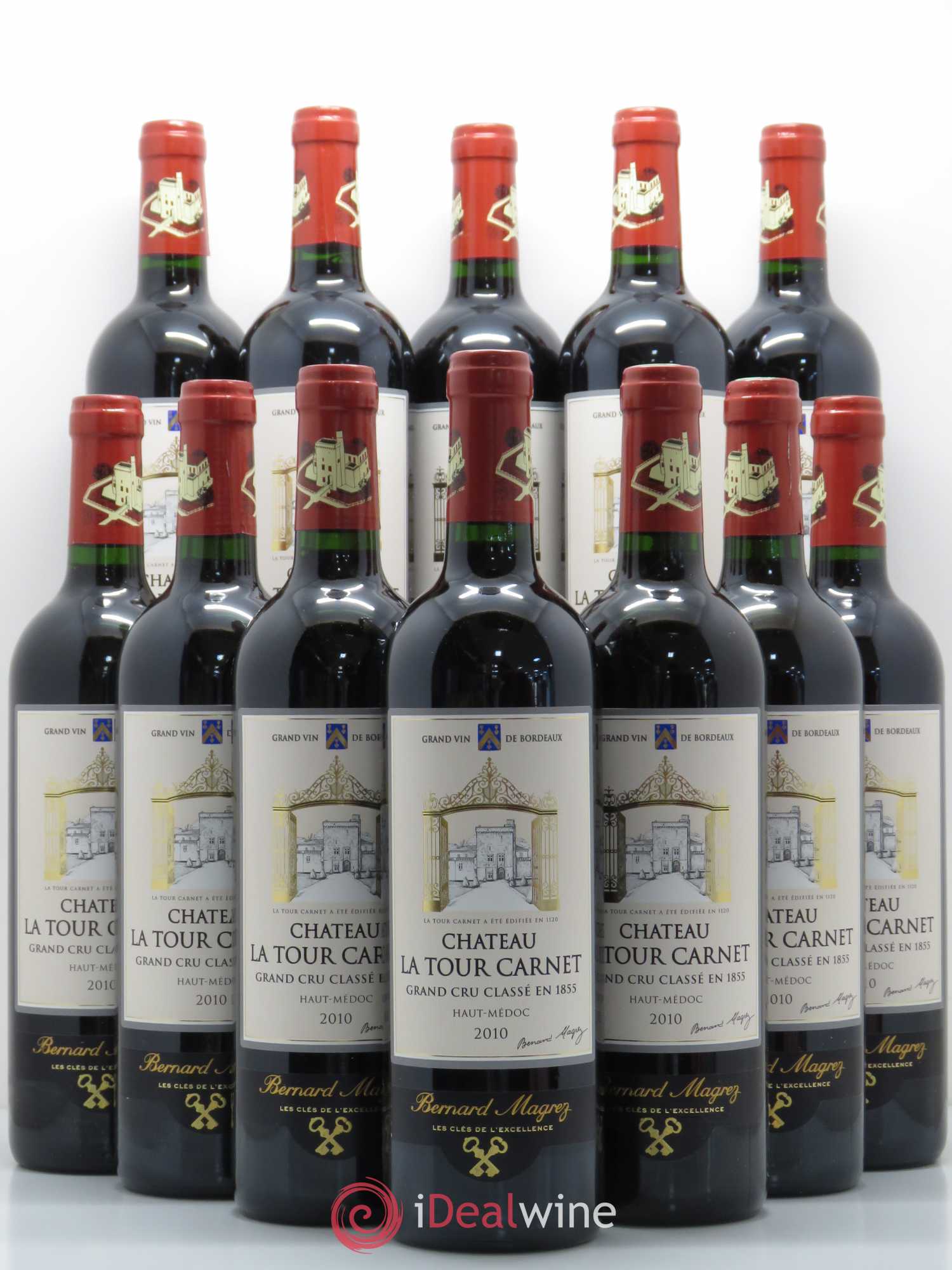 Château la Tour Carnet 4ème Grand Cru Classé 2010 - Lot de 12 bouteilles - 0