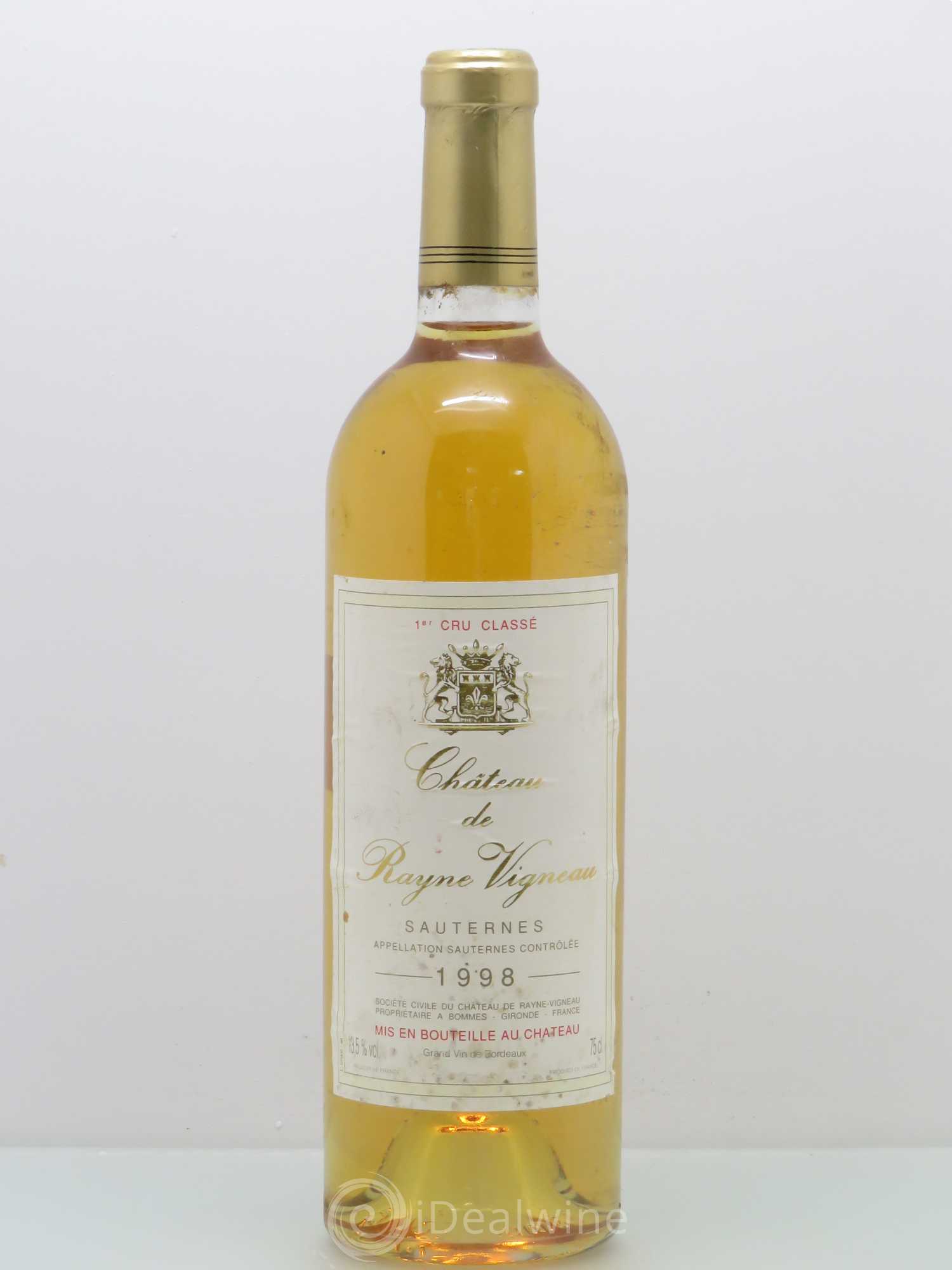 Château de Rayne Vigneau 1er Grand Cru Classé 1998 - Lotto di 1 bottiglia - 0