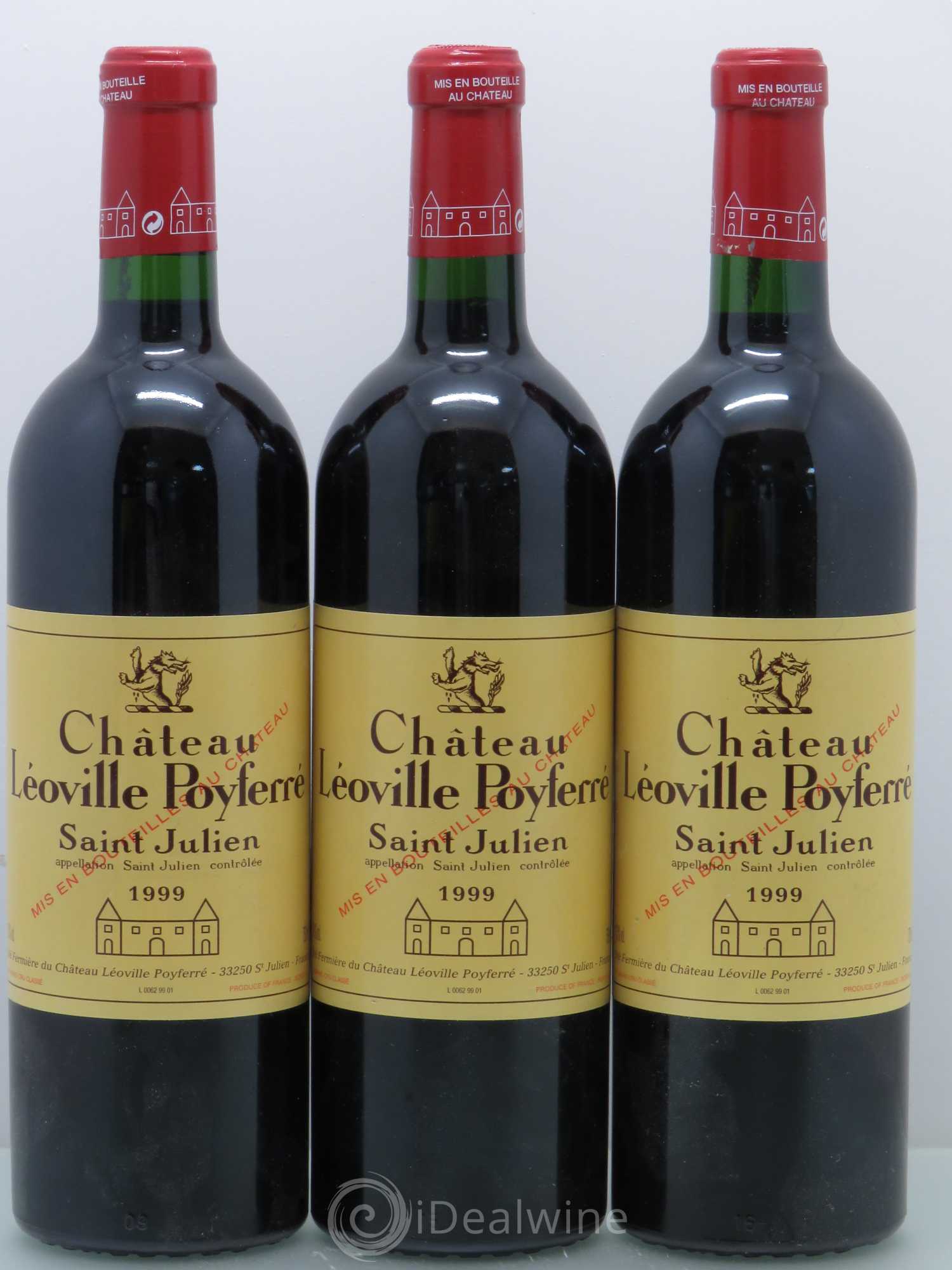 Château Léoville Poyferré 2ème Grand Cru Classé 1999 - Lot de 3 bouteilles - 0