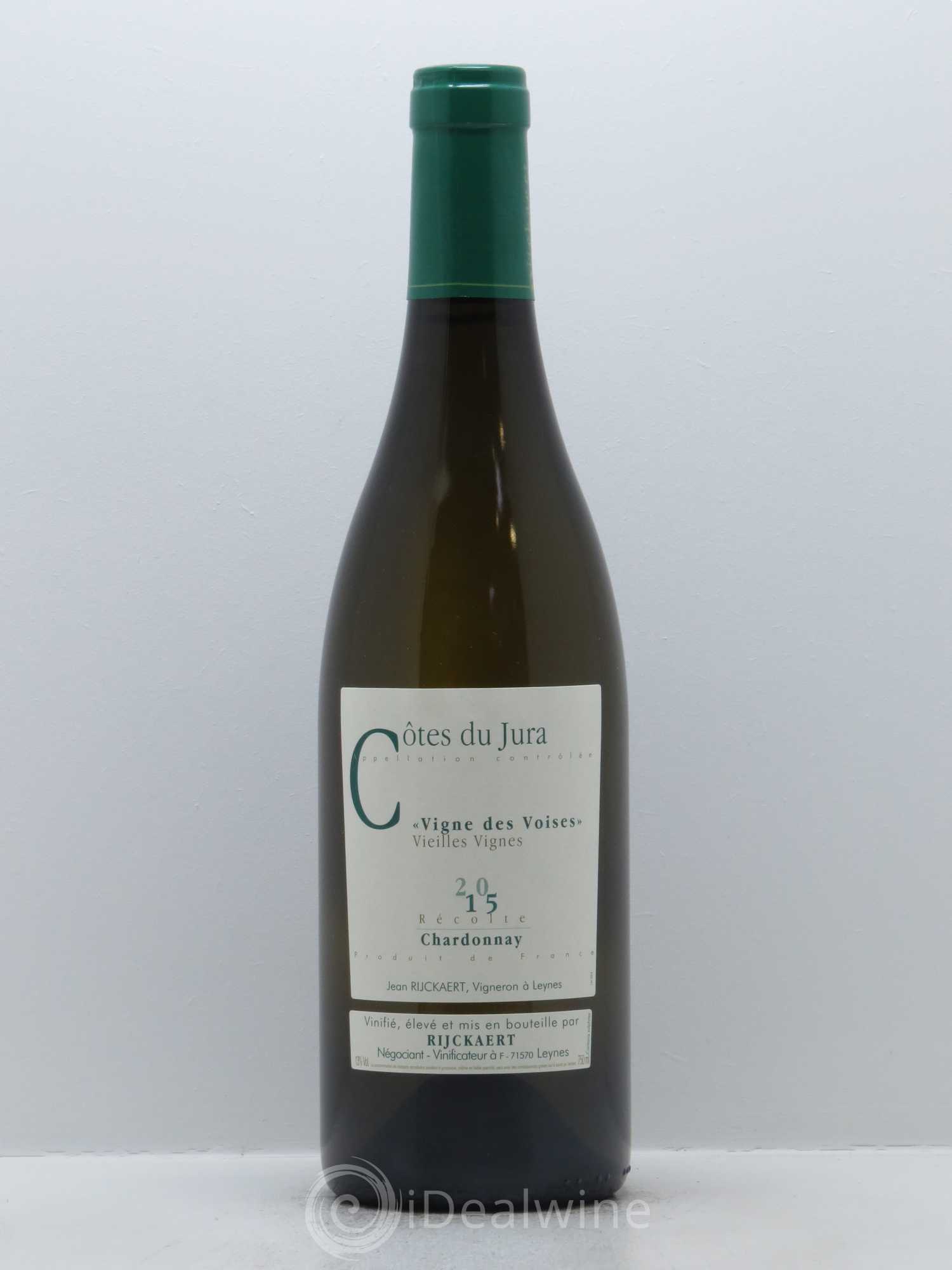Côtes du Jura Vignes des Voises Chardonnay Vieilles Vignes Rijckaert 2015 - Lot de 1 bouteille - 0
