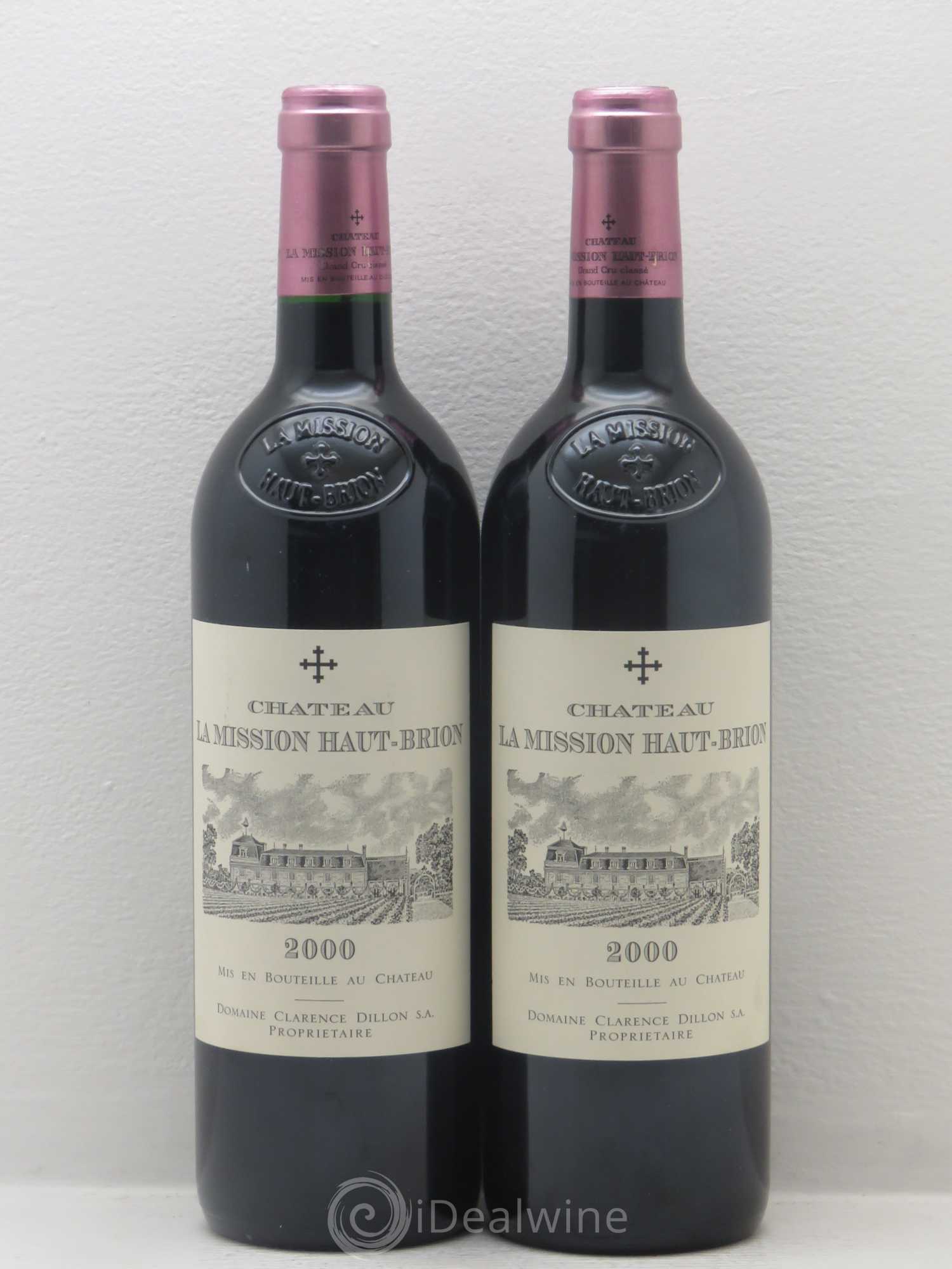 Château la Mission Haut-Brion Cru Classé de Graves 2000 - Lot de 2 bouteilles - 0