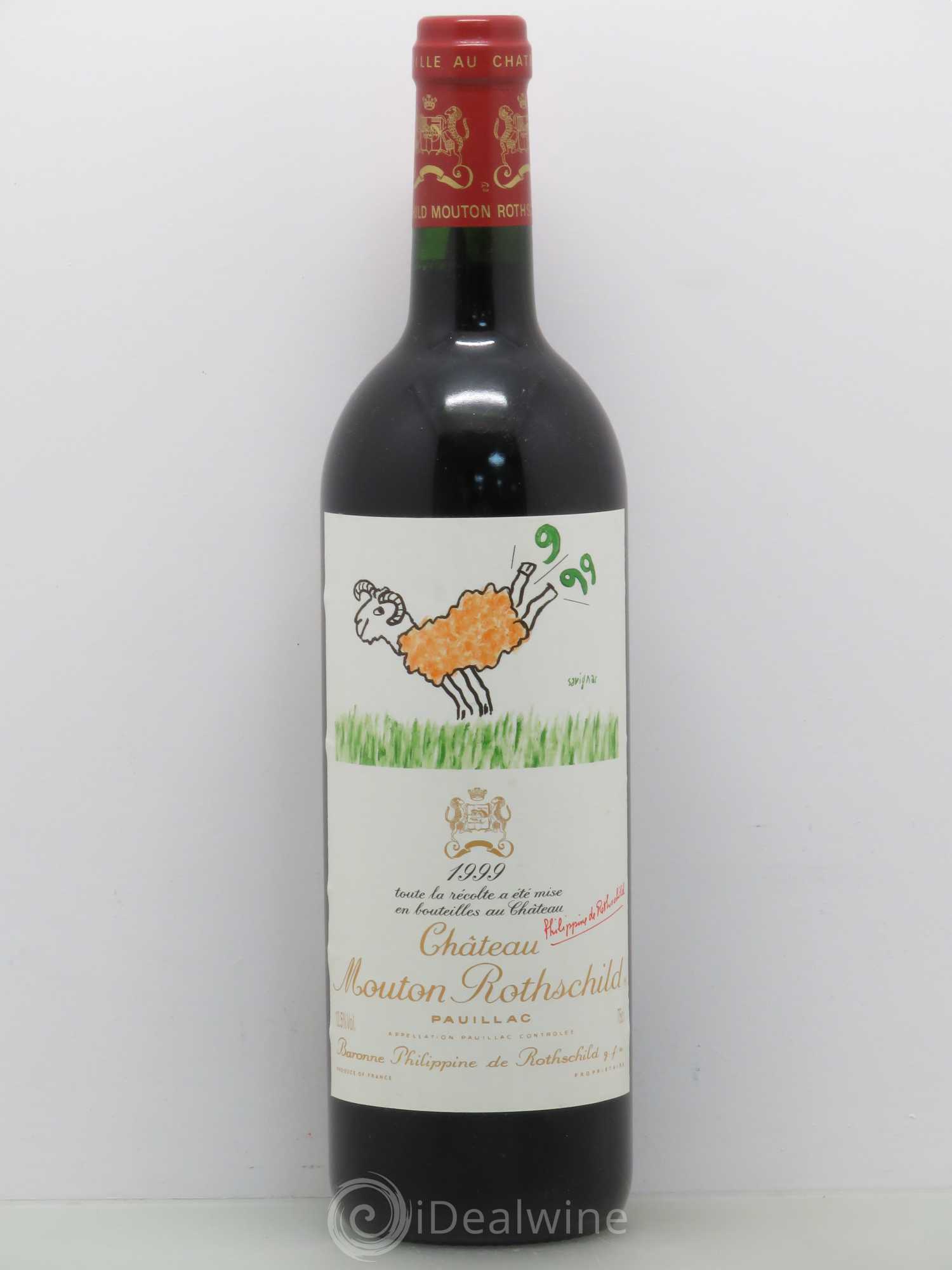 Château Mouton Rothschild 1er Grand Cru Classé 1999 - Lot de 1 bouteille - 0