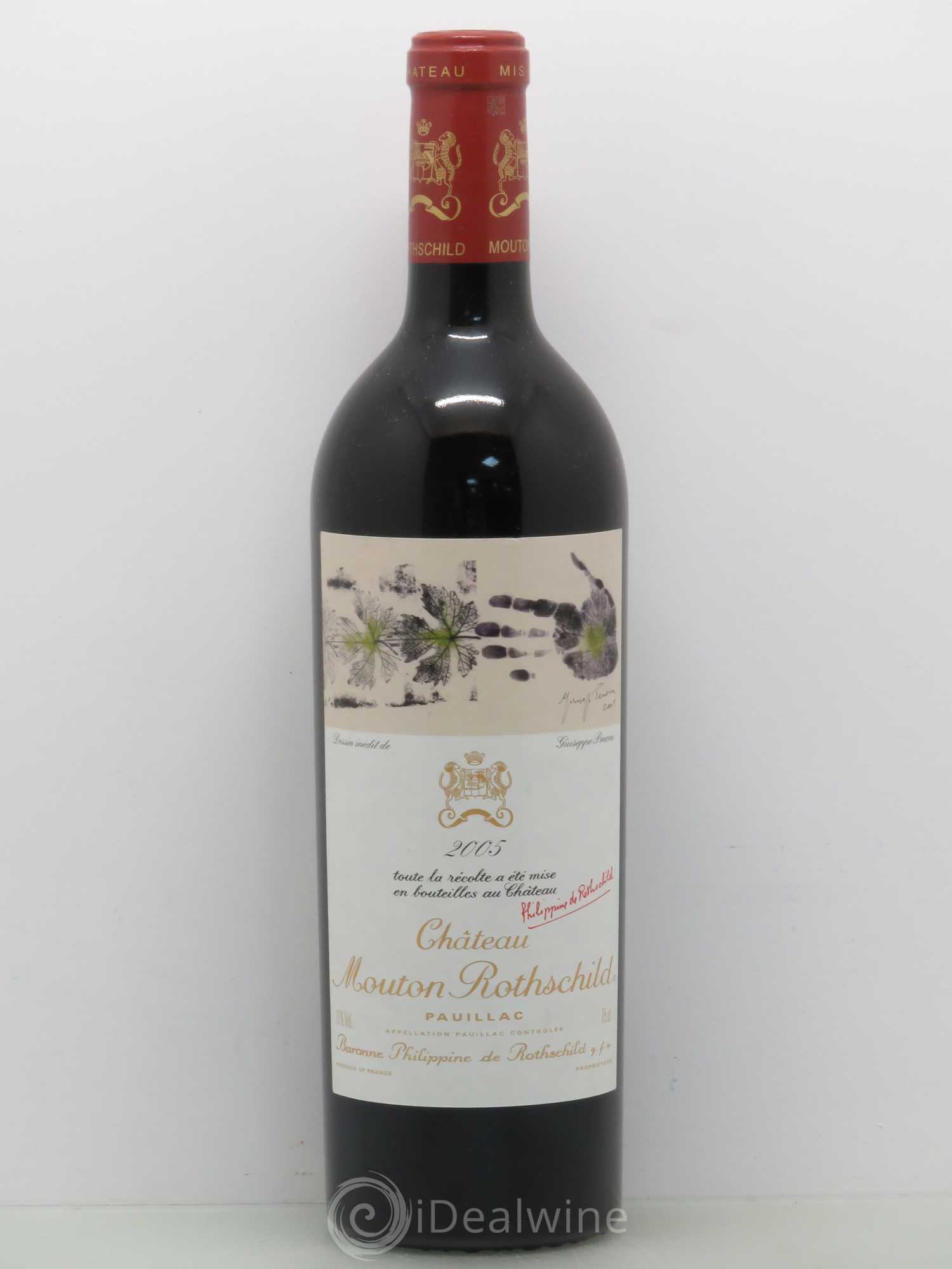 Château Mouton Rothschild 1er Grand Cru Classé 2005 - Lot de 1 bouteille - 0