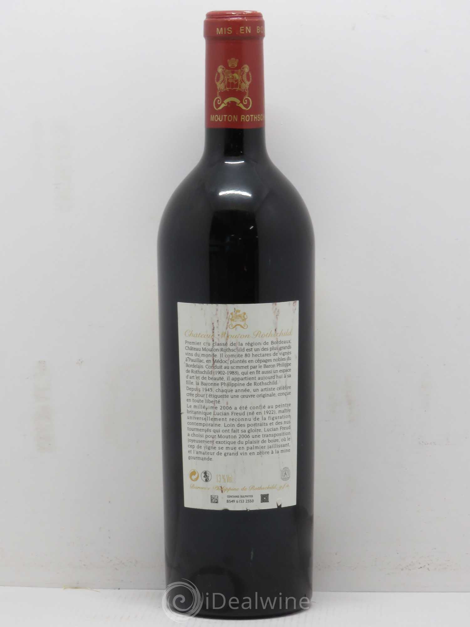 Château Mouton Rothschild 1er Grand Cru Classé 2006 - Lot de 1 bouteille - 1