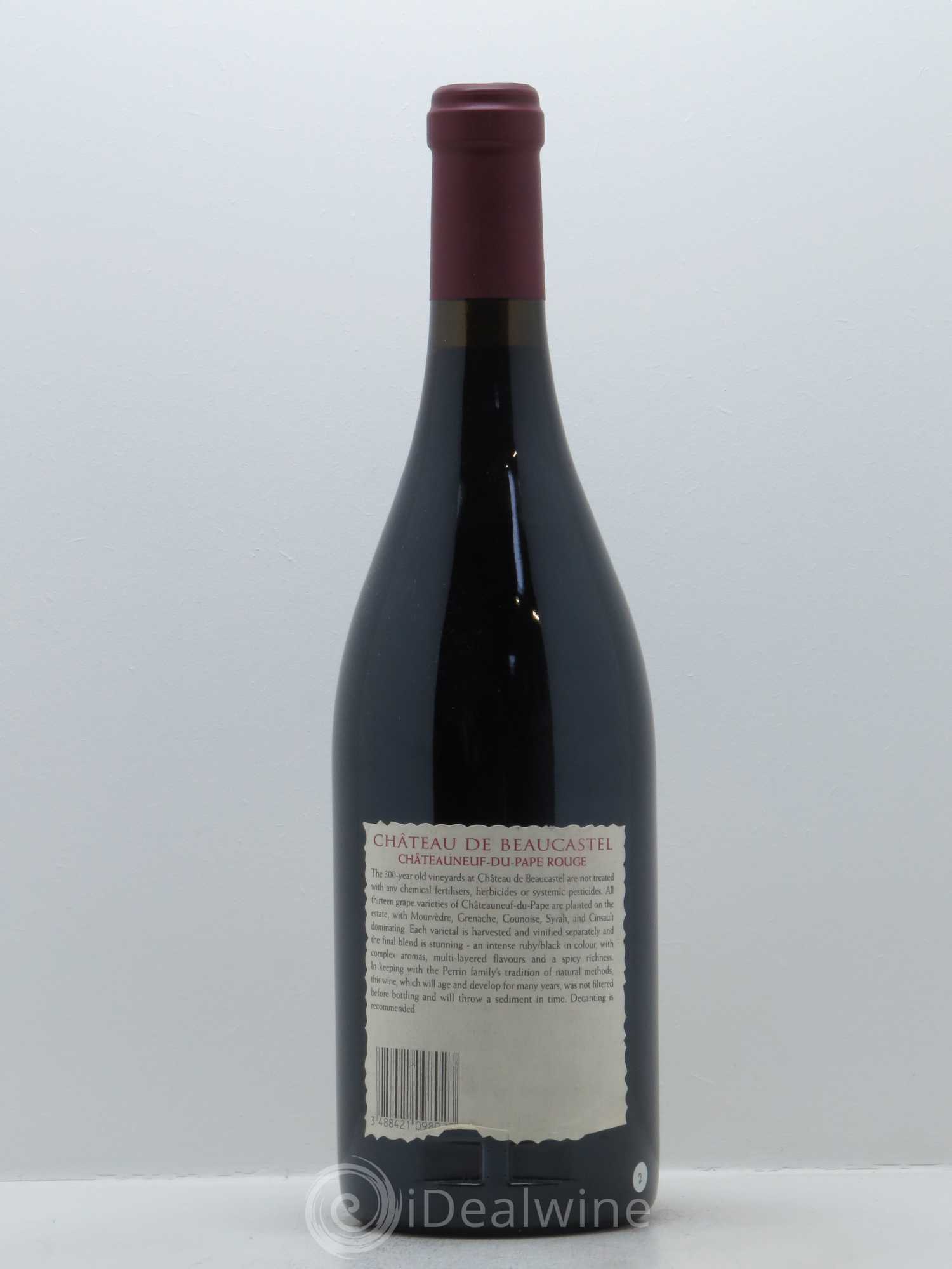 Châteauneuf-du-Pape Château de Beaucastel Famille Perrin 1998 - Lot de 1 bouteille - 1