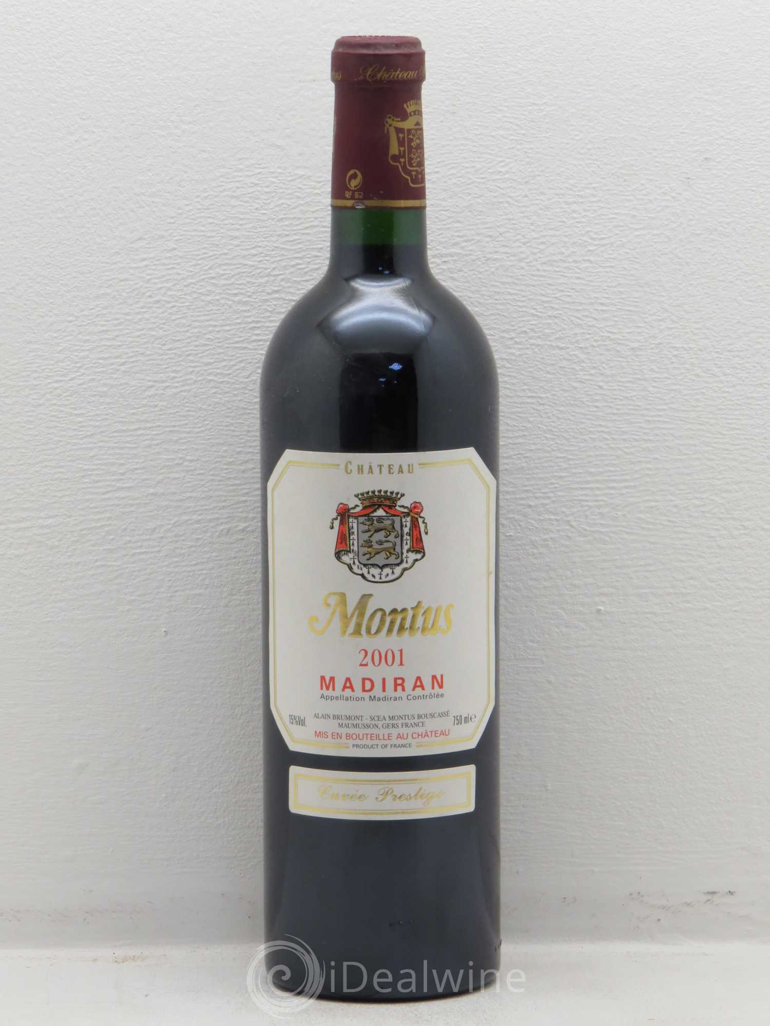 Madiran Château Montus-Prestige Alain Brumont 2001 - Lot de 1 bouteille - 0