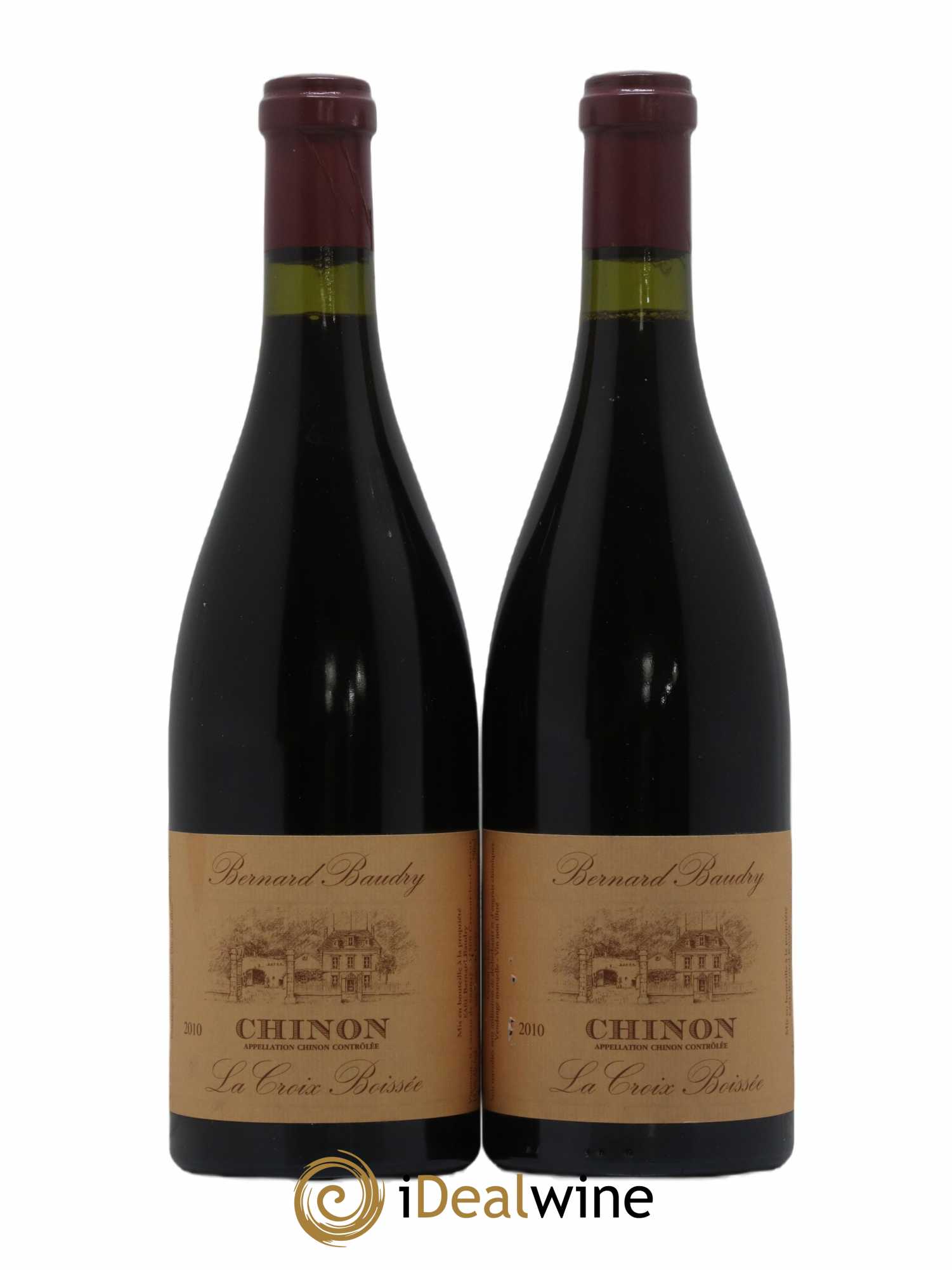 Chinon La Croix Boissée Bernard Baudry 2010 - Lot de 2 bouteilles - 0
