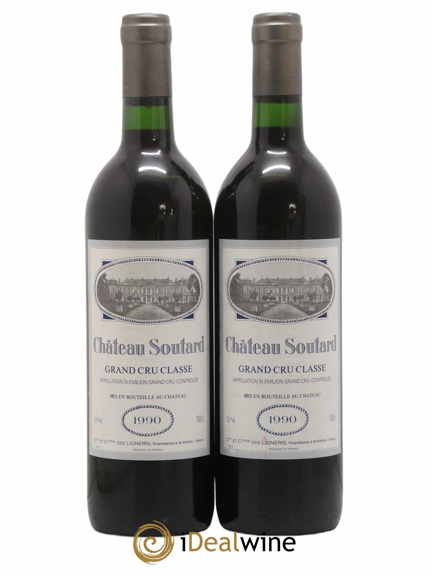 Château Soutard Grand Cru Classé 1990 - Lot de 2 bouteilles - 0