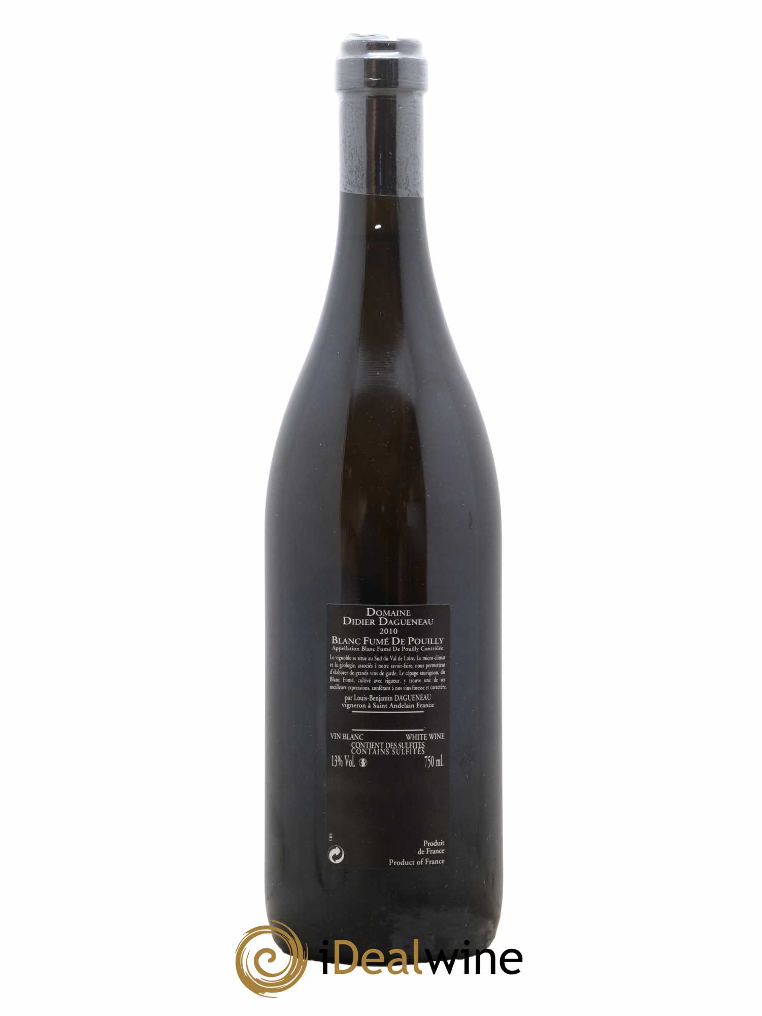 Vin de France (anciennement Pouilly-Fumé) Silex Dagueneau (Domaine Didier - Louis-Benjamin) 2010 - Lot de 1 bouteille - 1