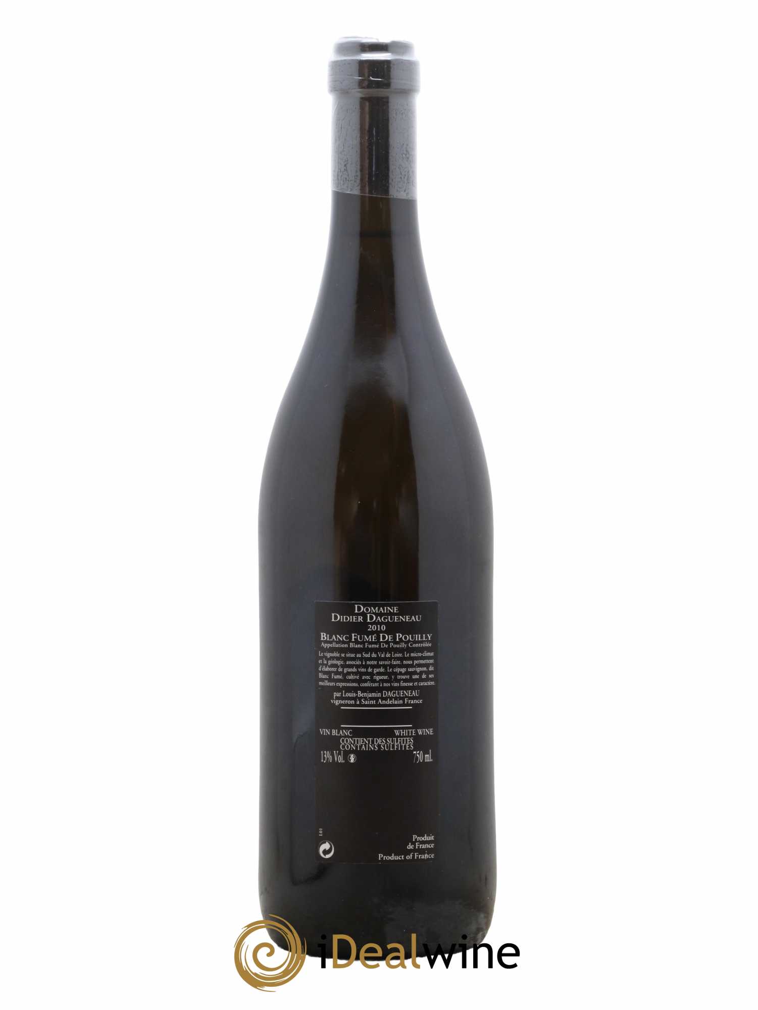 Vin de France (anciennement Pouilly-Fumé) Silex Dagueneau (Domaine Didier - Louis-Benjamin) 2010 - Lot de 1 bouteille - 1