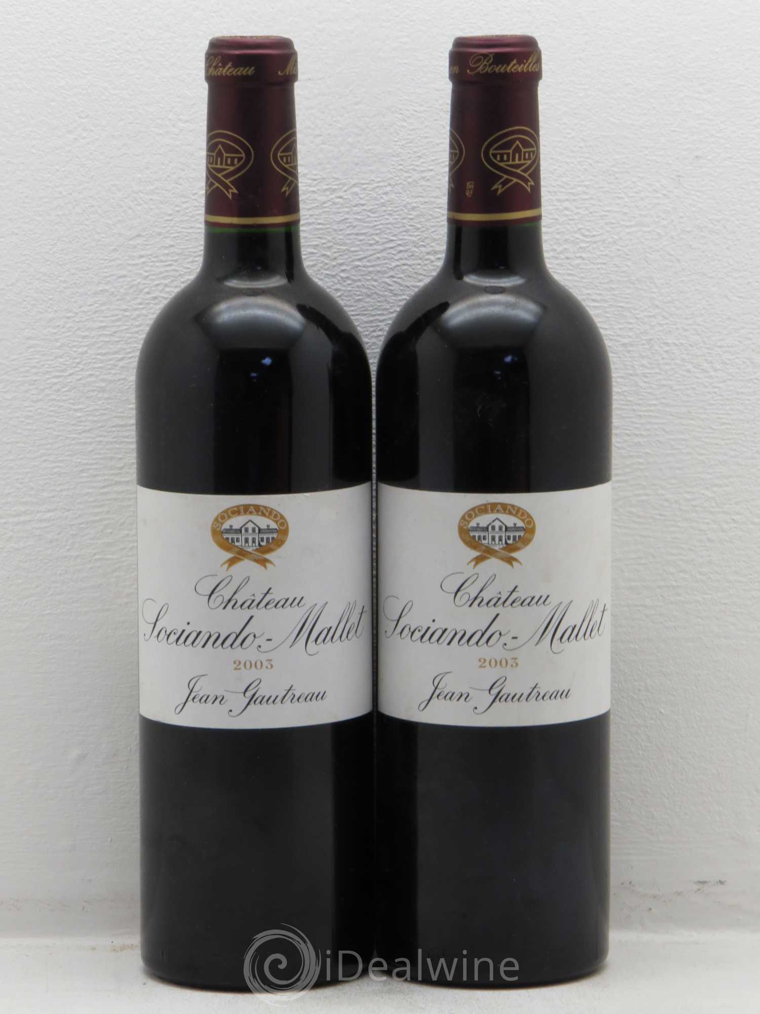 Château Sociando Mallet 2003 - Lot de 2 bouteilles - 0