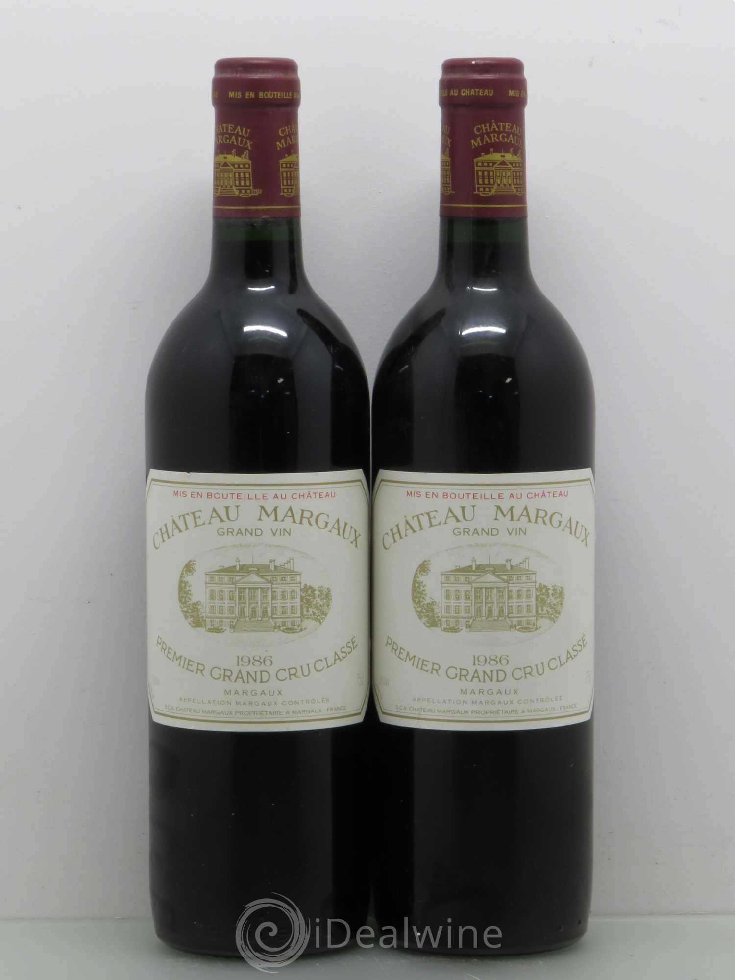 Château Margaux 1er Grand Cru Classé 1986 - Lot de 2 bouteilles - 0