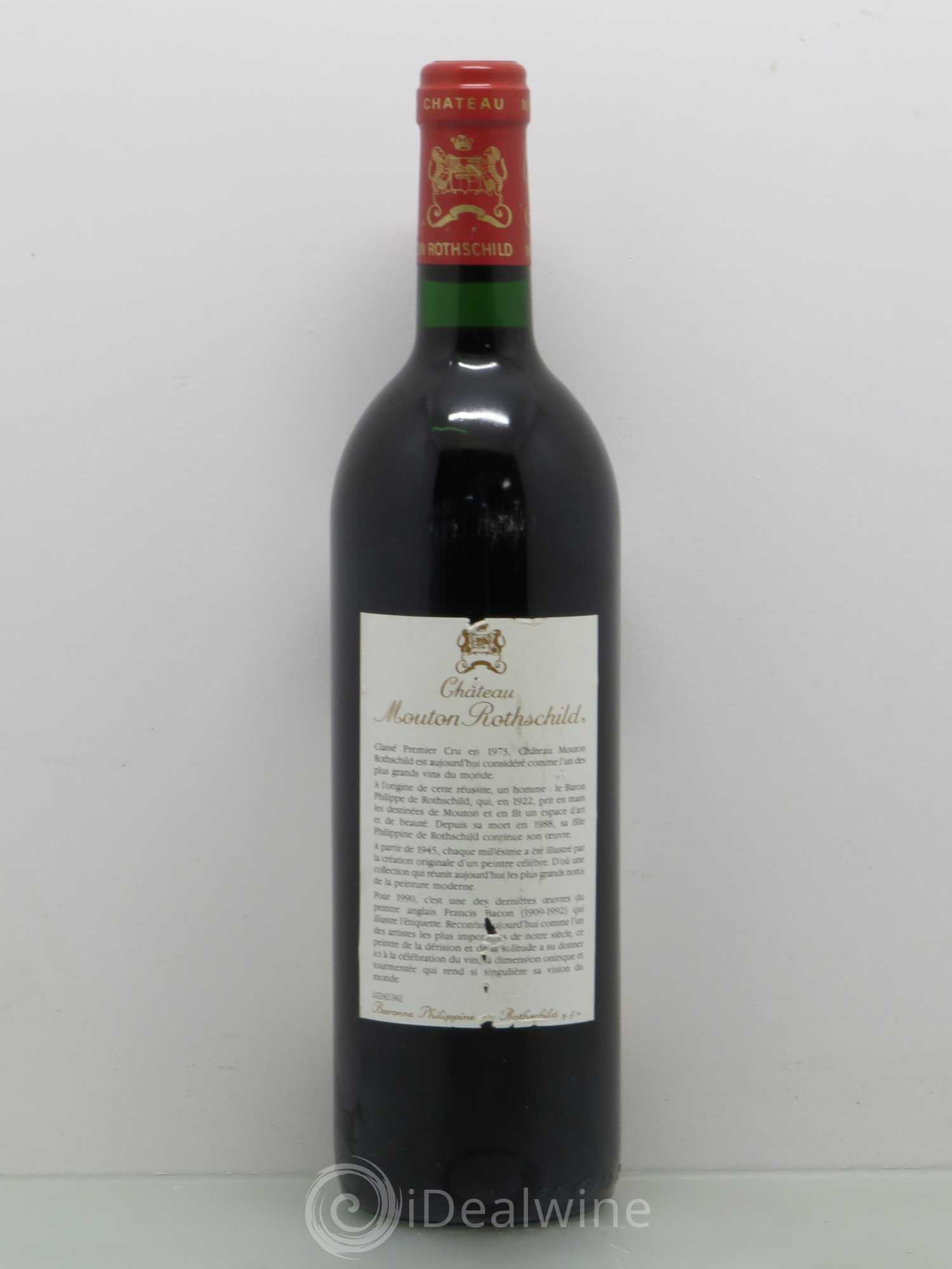 Château Mouton Rothschild 1er Grand Cru Classé 1990 - Lot de 1 bouteille - 1