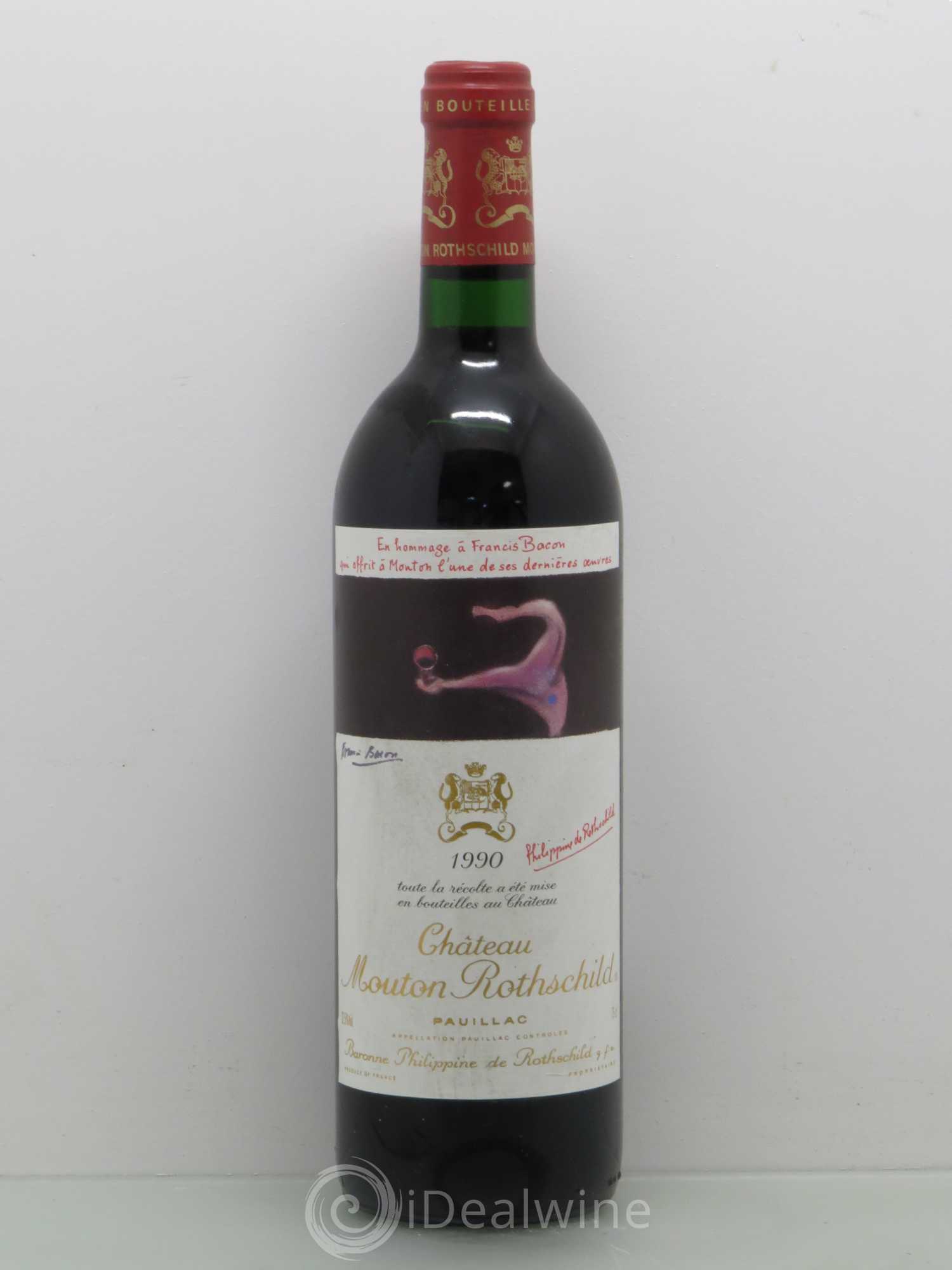 Château Mouton Rothschild 1er Grand Cru Classé 1990 - Lot de 1 bouteille - 0