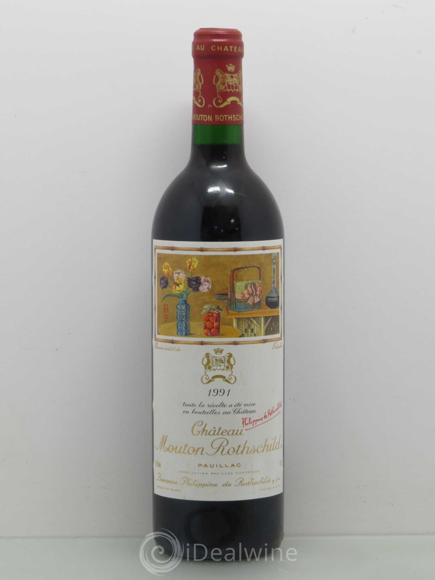 Château Mouton Rothschild 1er Grand Cru Classé 1991 - Lot de 1 bouteille - 0