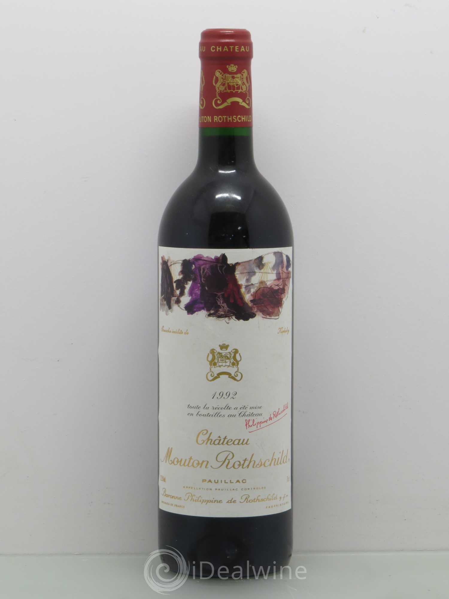 Château Mouton Rothschild 1er Grand Cru Classé 1992 - Lot de 1 bouteille - 0