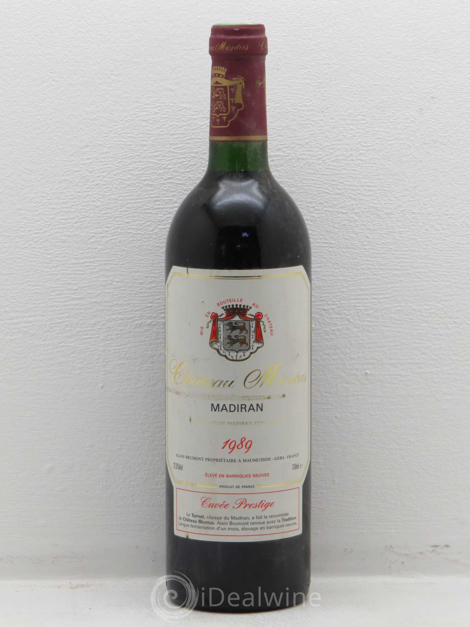 Madiran Château Montus-Prestige Alain Brumont 1989 - Lot de 1 bouteille - 0
