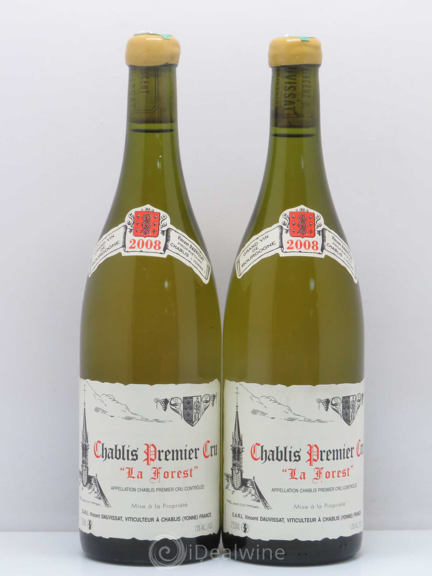 Chablis 1er Cru La Forest Vincent Dauvissat (Domaine) 2008 - Lot de 2 bouteilles - 0