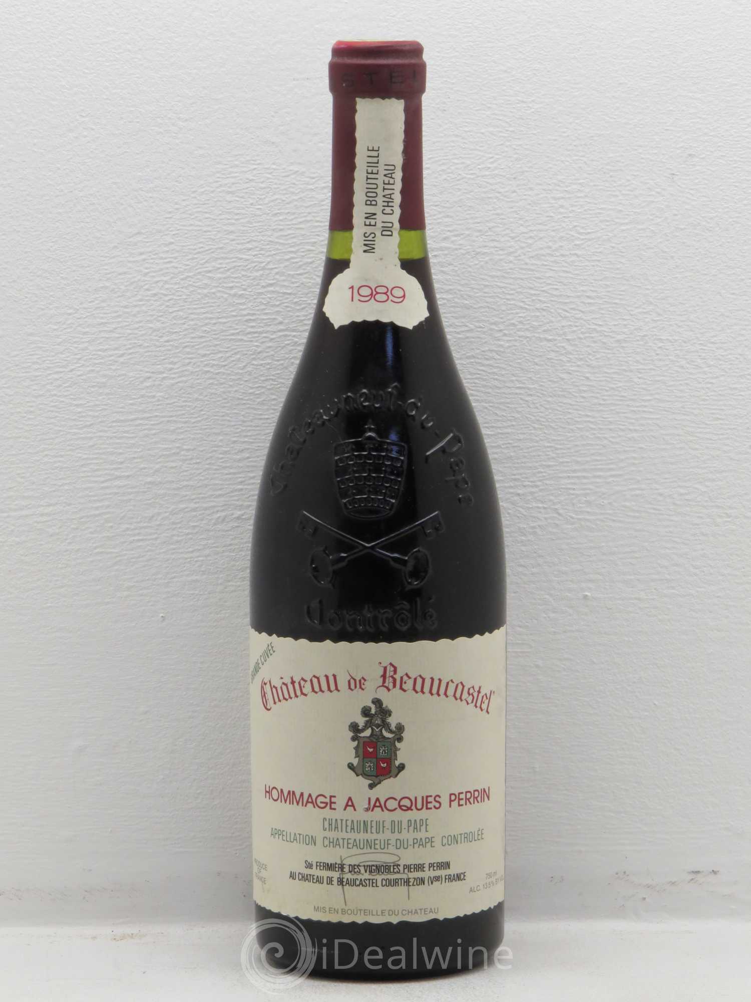 Châteauneuf-du-Pape Château de Beaucastel Hommage à Jacques Perrin Famille Perrin 1989 - Lot de 1 bouteille - 0