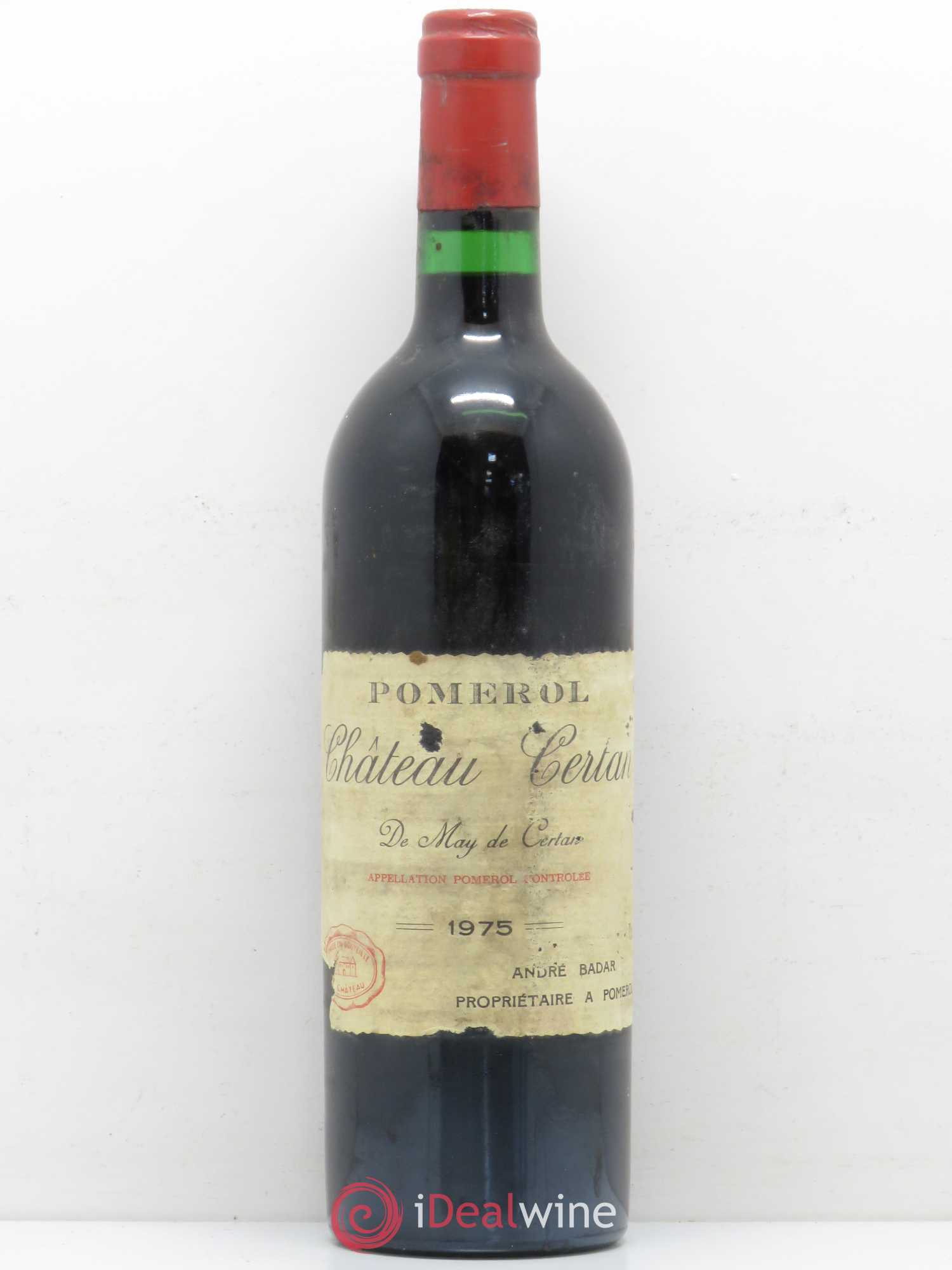 Château Certan de May 1975 - Lot de 1 bouteille - 0