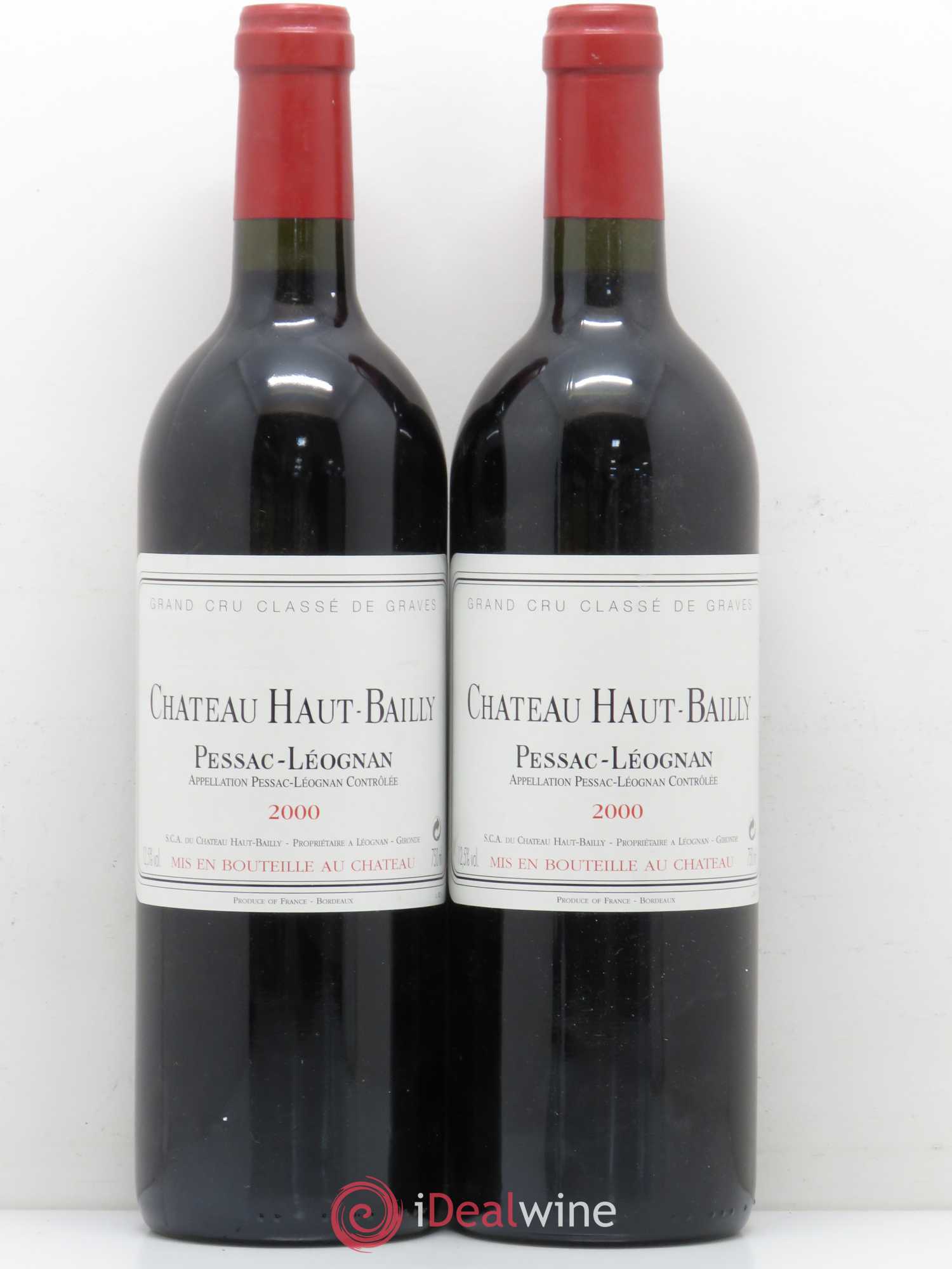 Château Haut-Bailly Cru Classé de Graves 2000 - Lot de 2 bouteilles - 0