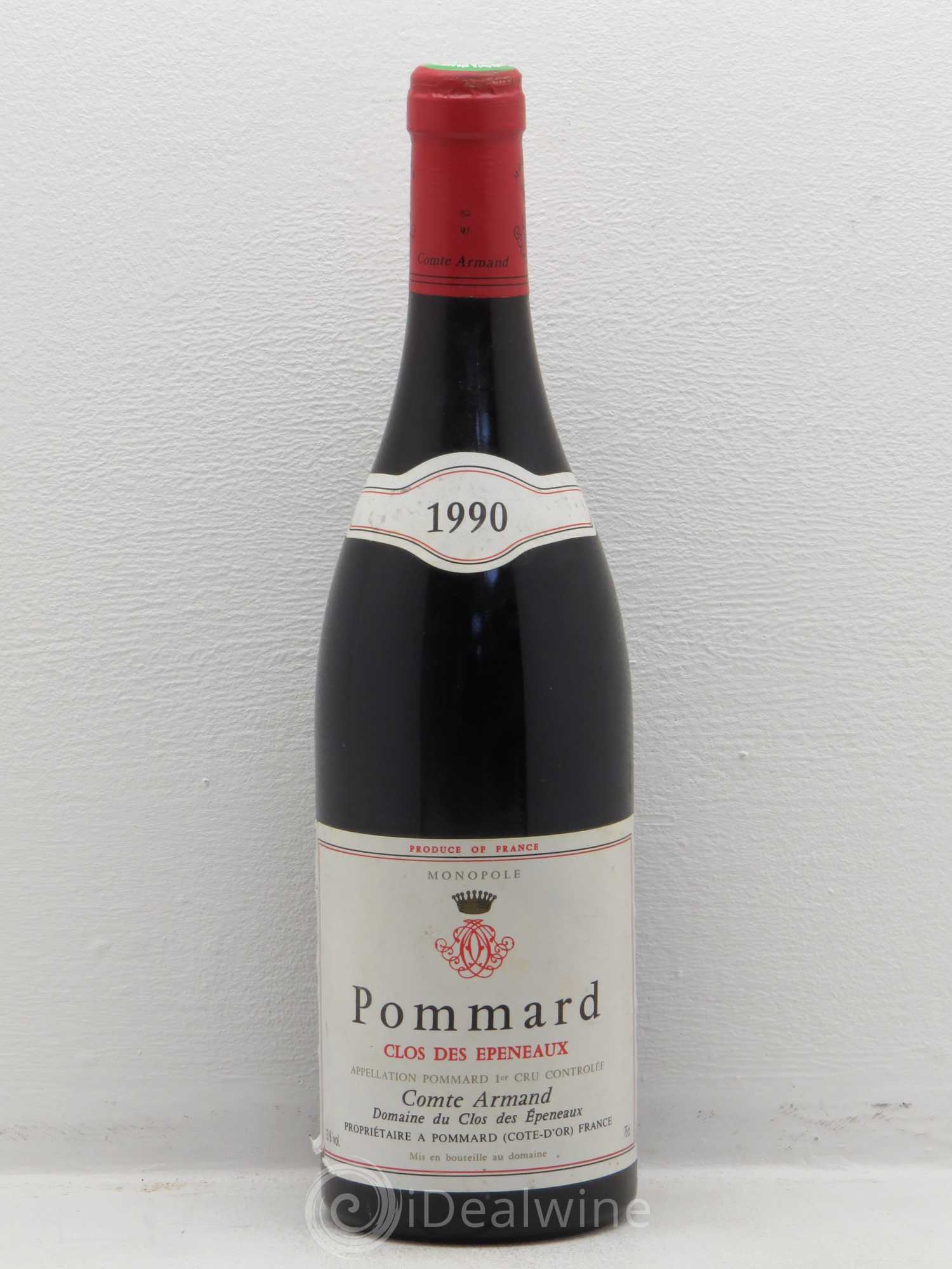 Pommard 1er Cru Clos des Epeneaux Comte Armand 1990 - Lot de 1 bouteille - 0