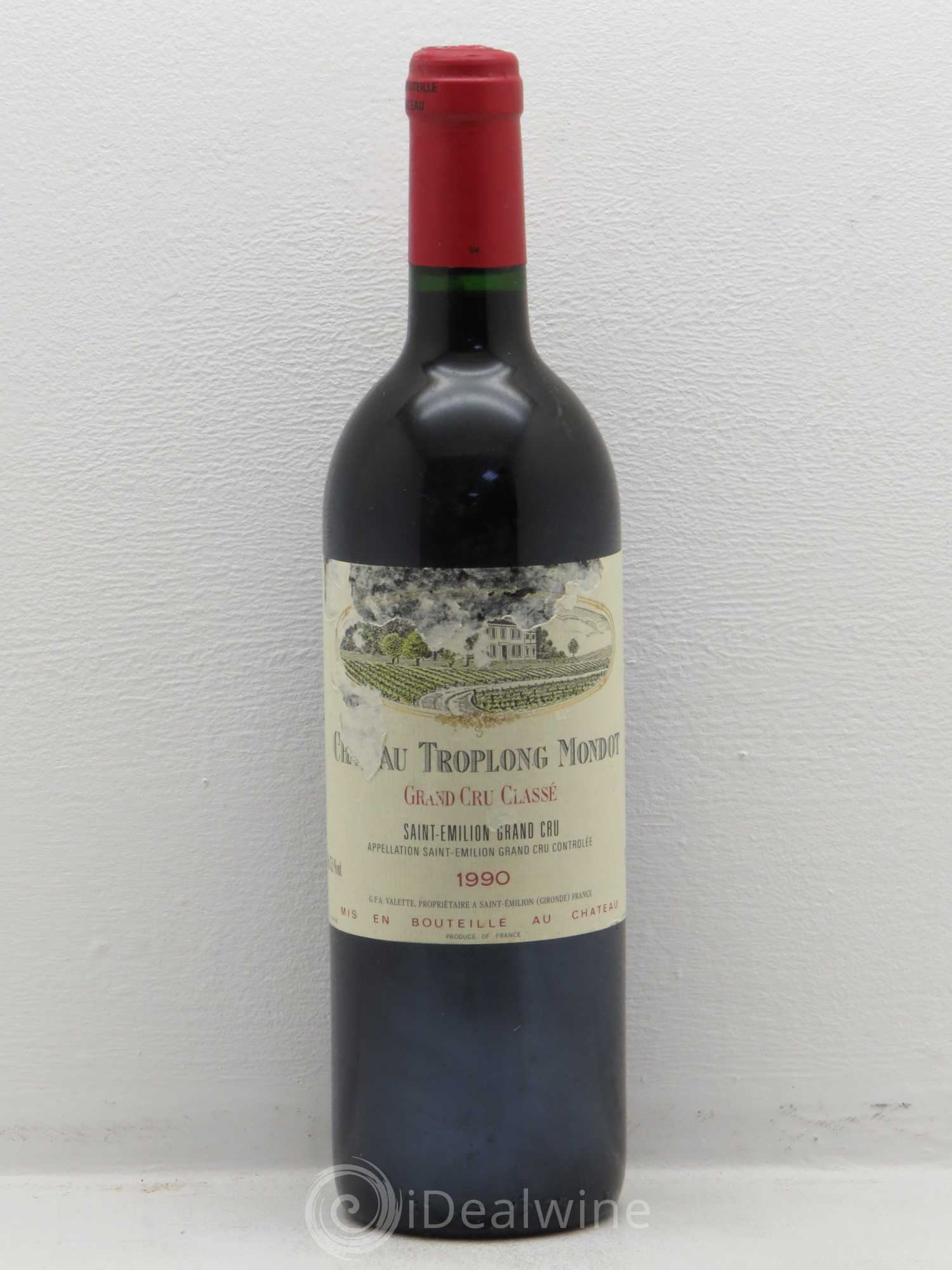 Château Troplong Mondot 1er Grand Cru Classé B 1990 - Lot de 1 bouteille - 0