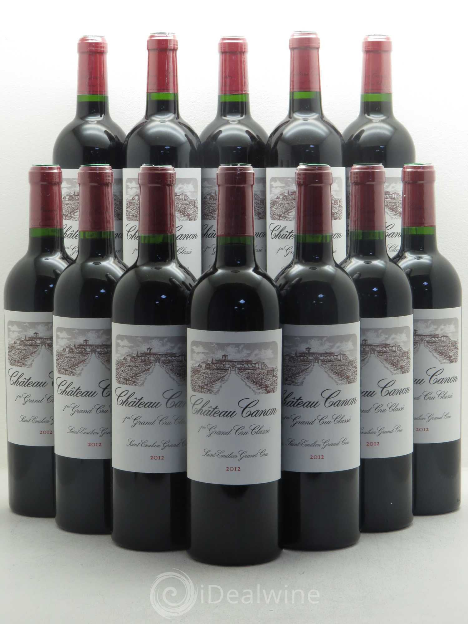Château Canon 1er Grand Cru Classé B 2012 - Lot de 12 bouteilles - 0