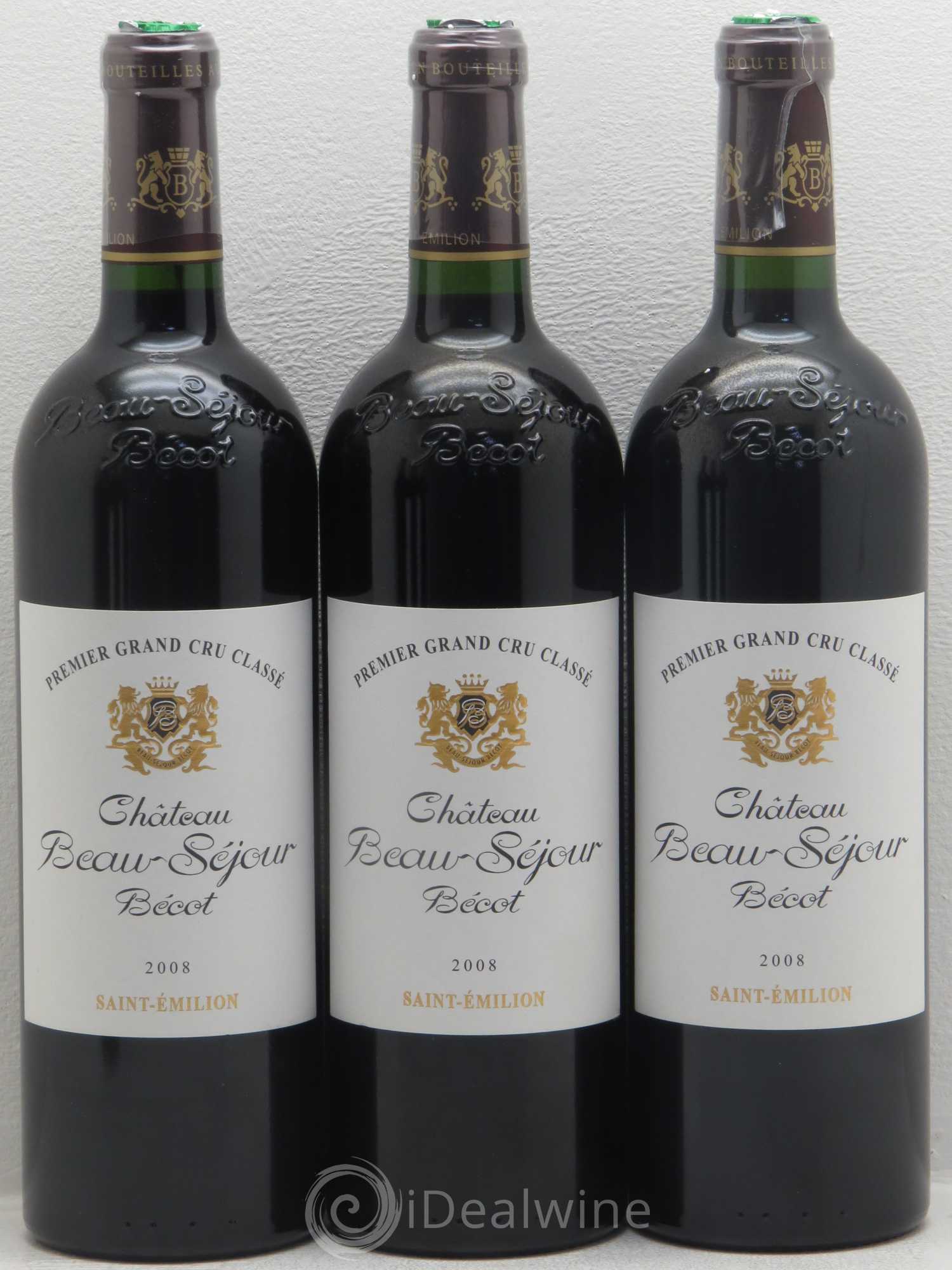 Château Beau-Séjour Bécot 1er Grand Cru Classé B 2008 - Lot de 12 bouteilles - 1