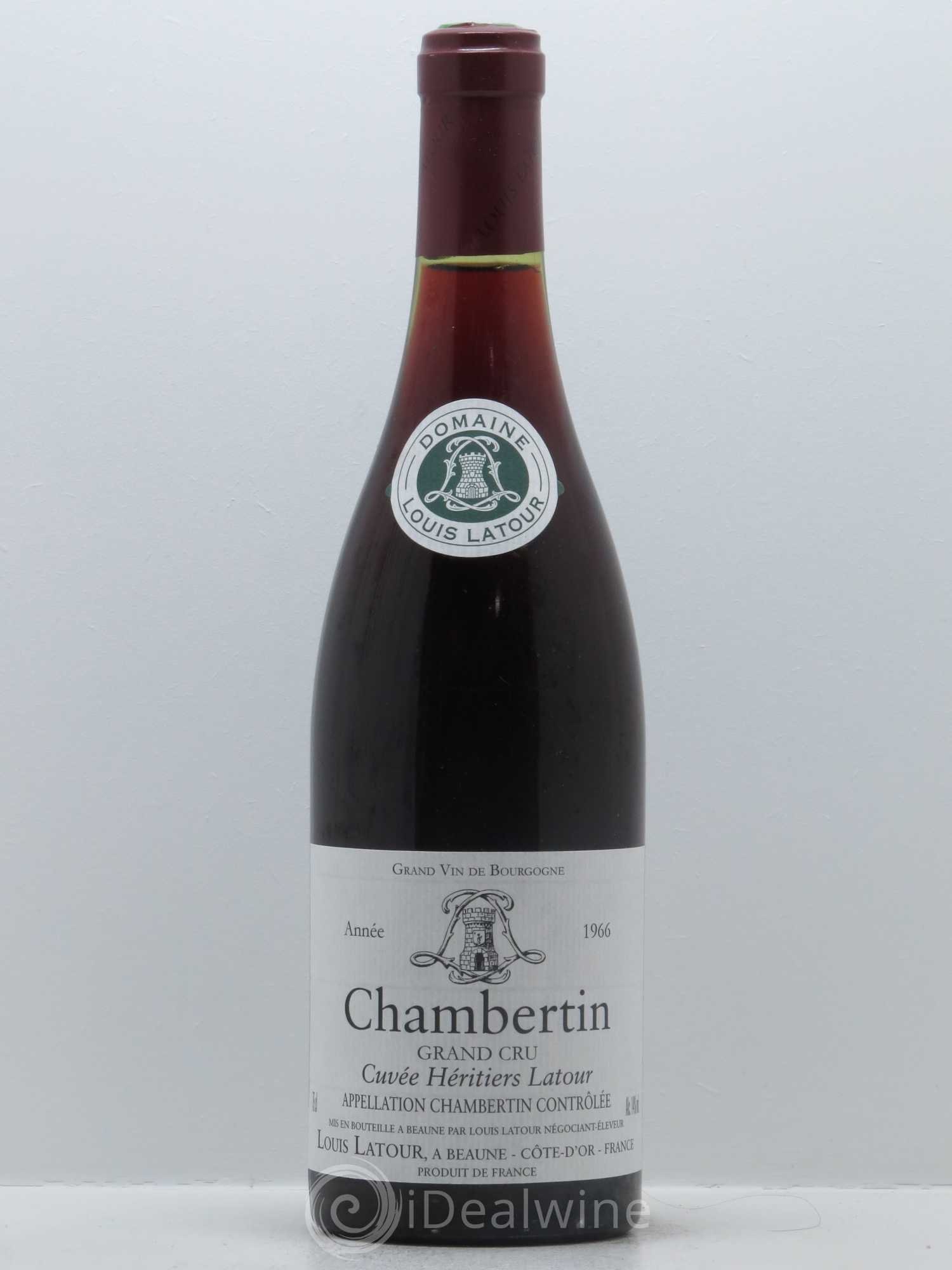 Chambertin Grand Cru Cuvée Héritiers Latour Louis Latour 1966 - Lotto di 1 bottiglia - 0