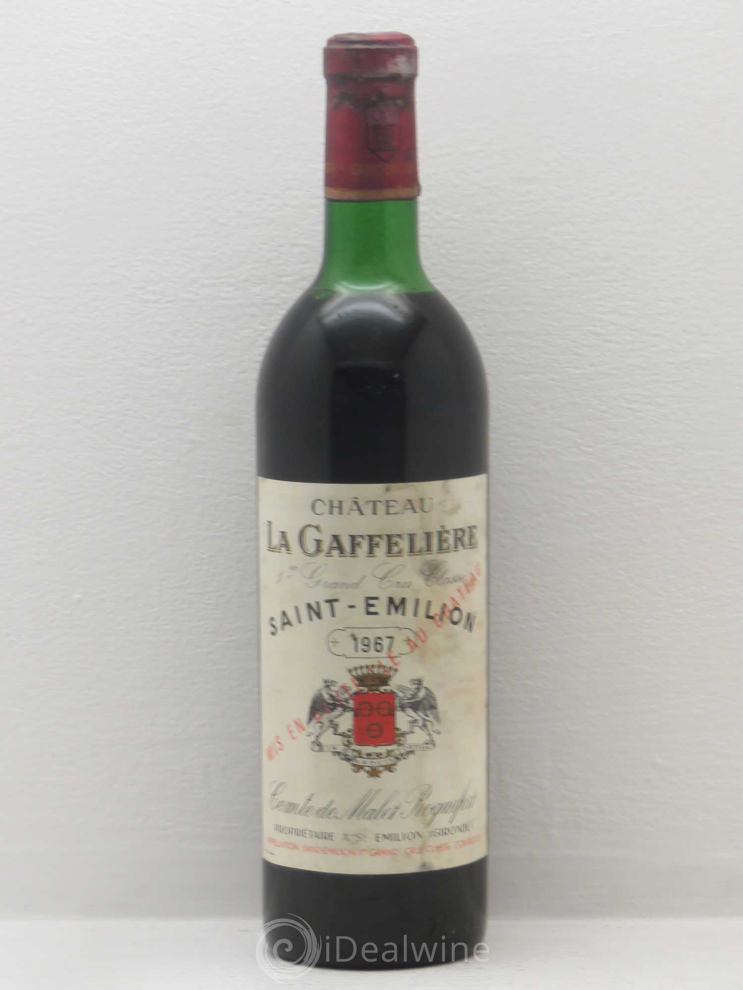 Château la Gaffelière 1er Grand Cru Classé B 1967 - Lot de 1 bouteille - 0