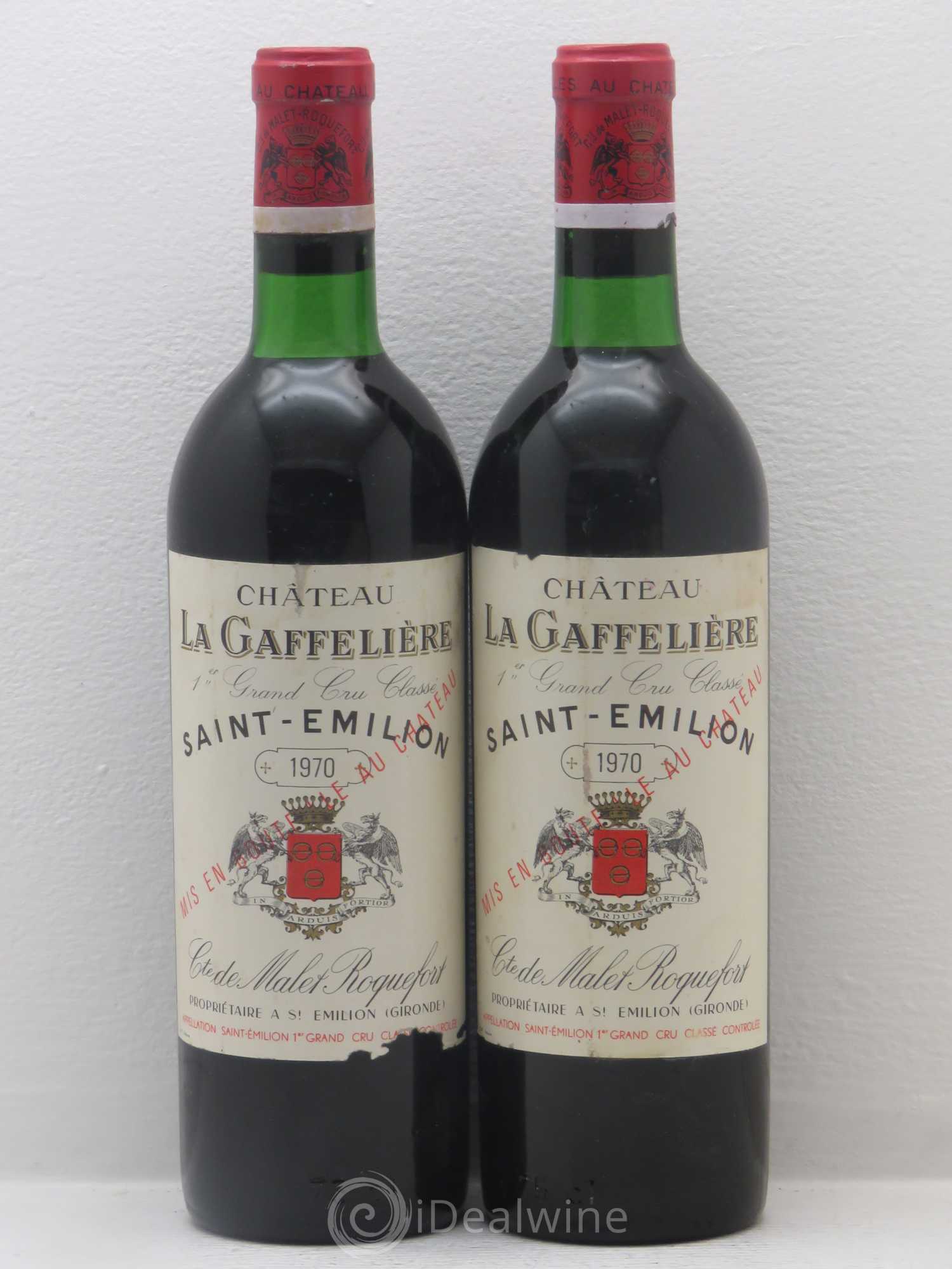 Château la Gaffelière 1er Grand Cru Classé B 1970 - Lot de 2 bouteilles - 0
