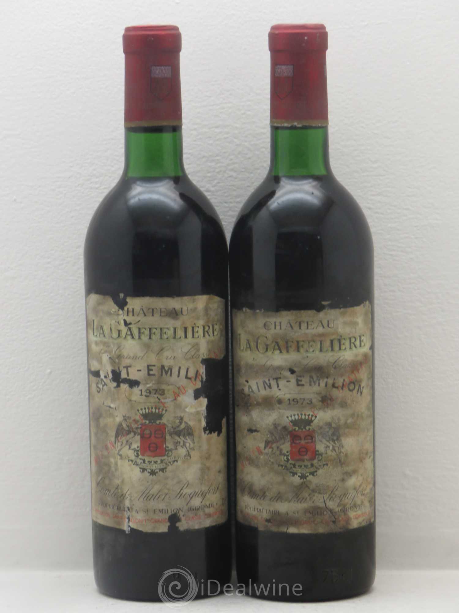 Château la Gaffelière 1er Grand Cru Classé B 1973 - Lot de 2 bouteilles - 0