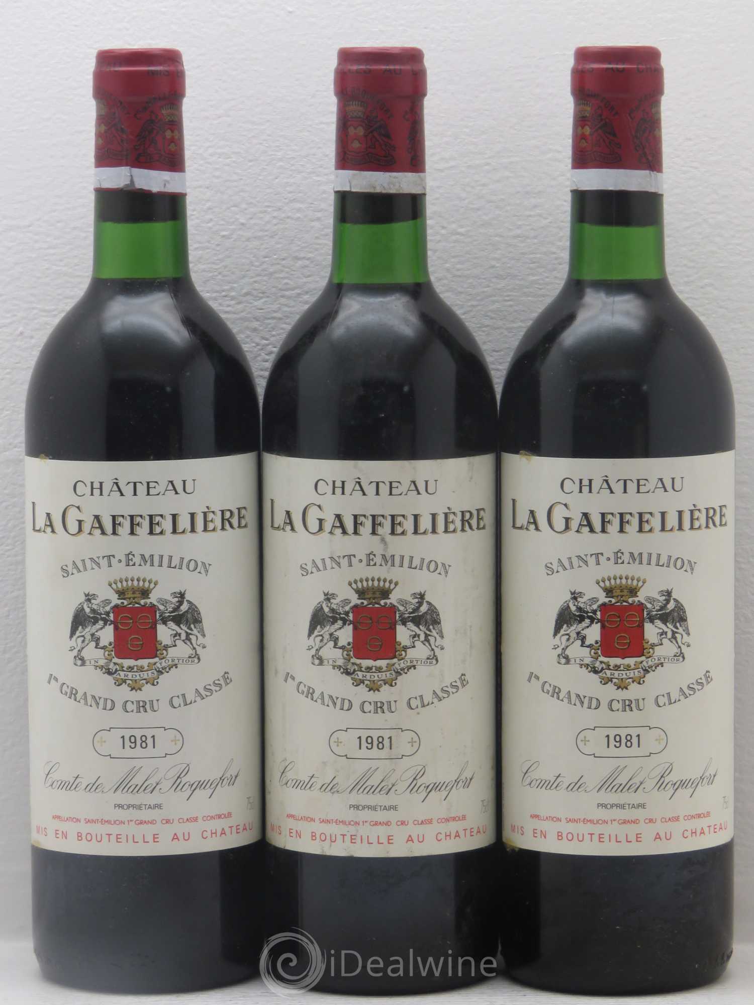 Château la Gaffelière 1er Grand Cru Classé B 1981 - Lot de 3 bouteilles - 0