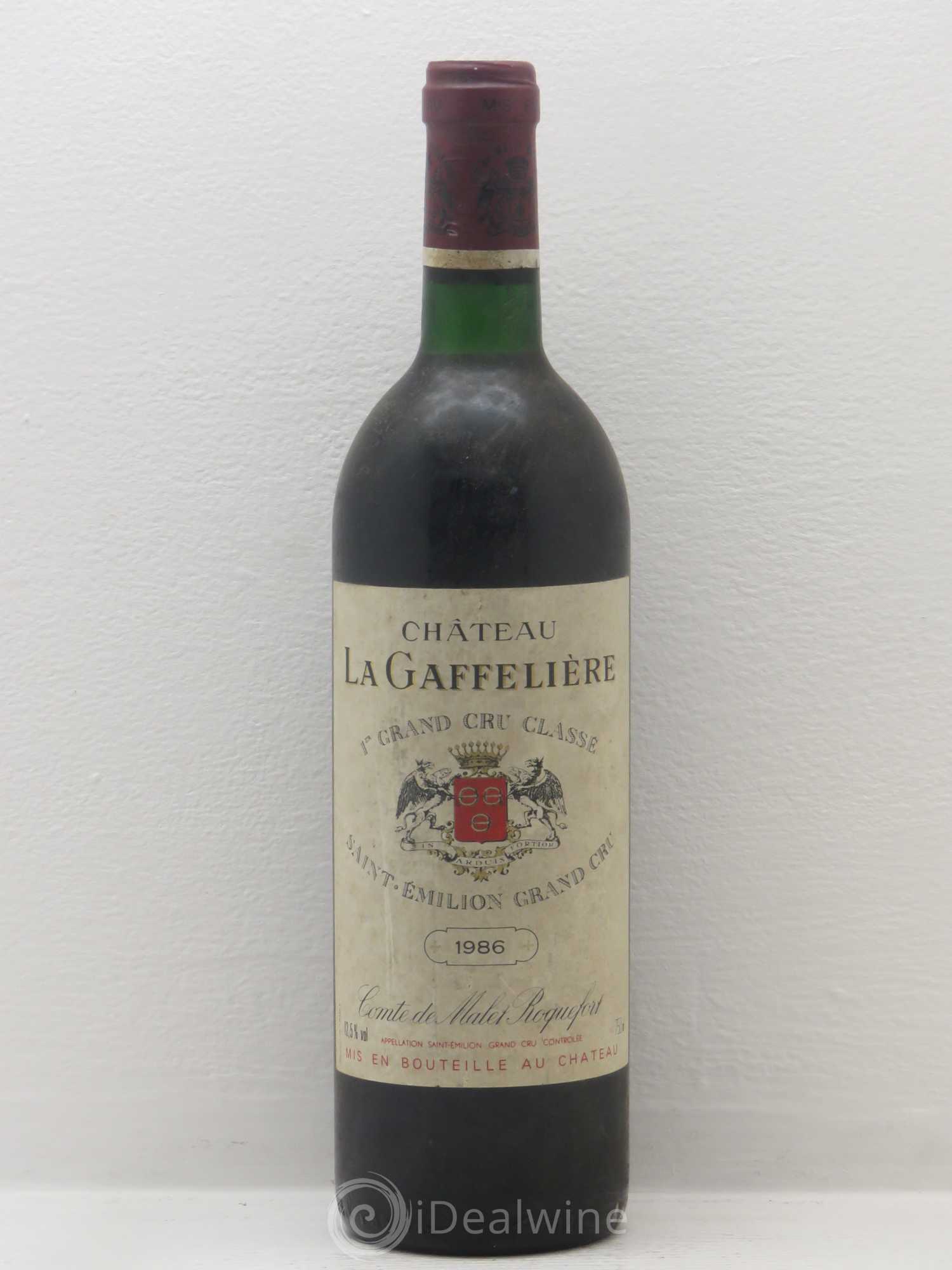 Château la Gaffelière 1er Grand Cru Classé B 1986 - Lot de 1 bouteille - 0
