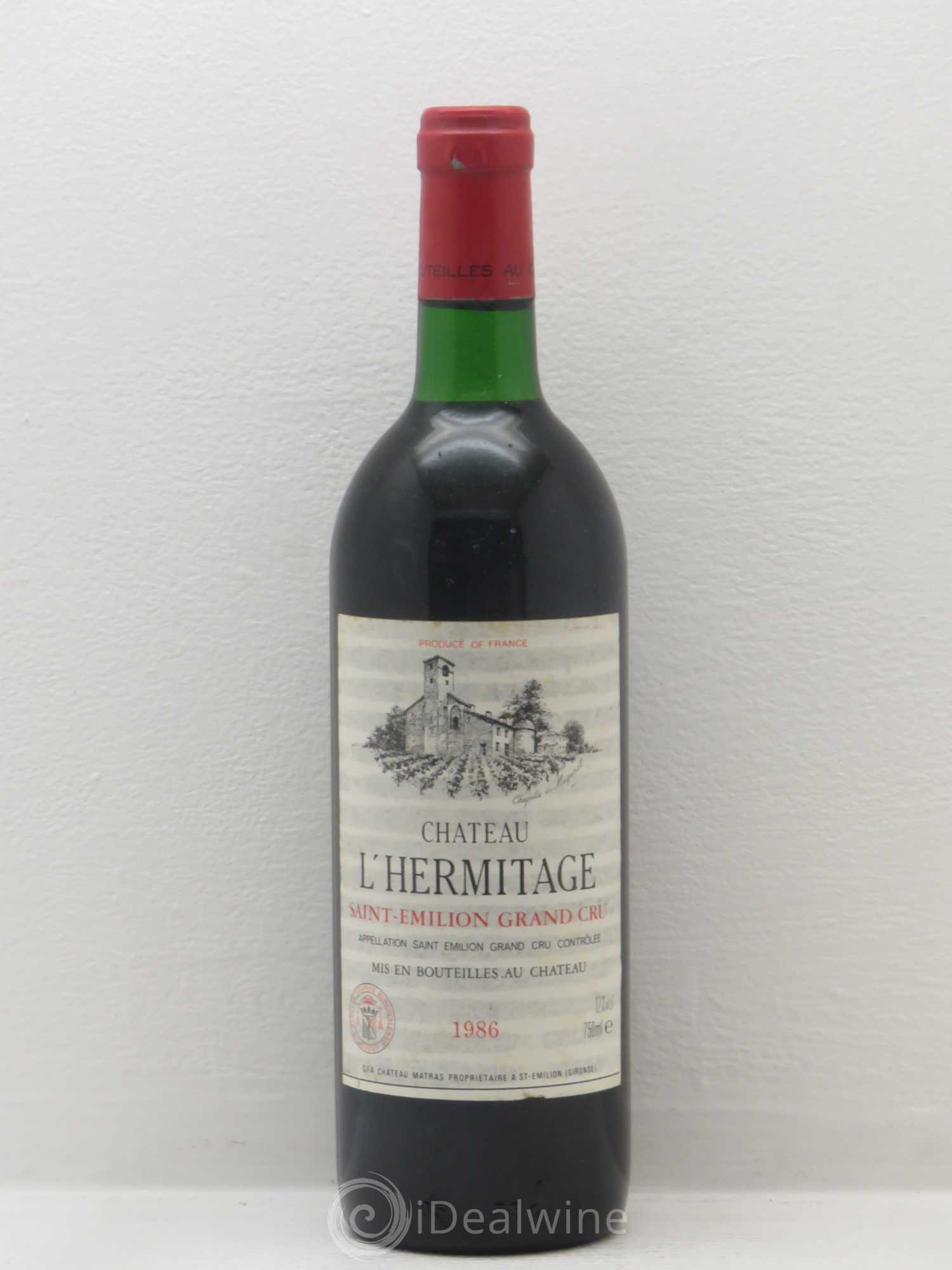 Château l' Hermitage 1986 - Posten von 1 Flasche - 0
