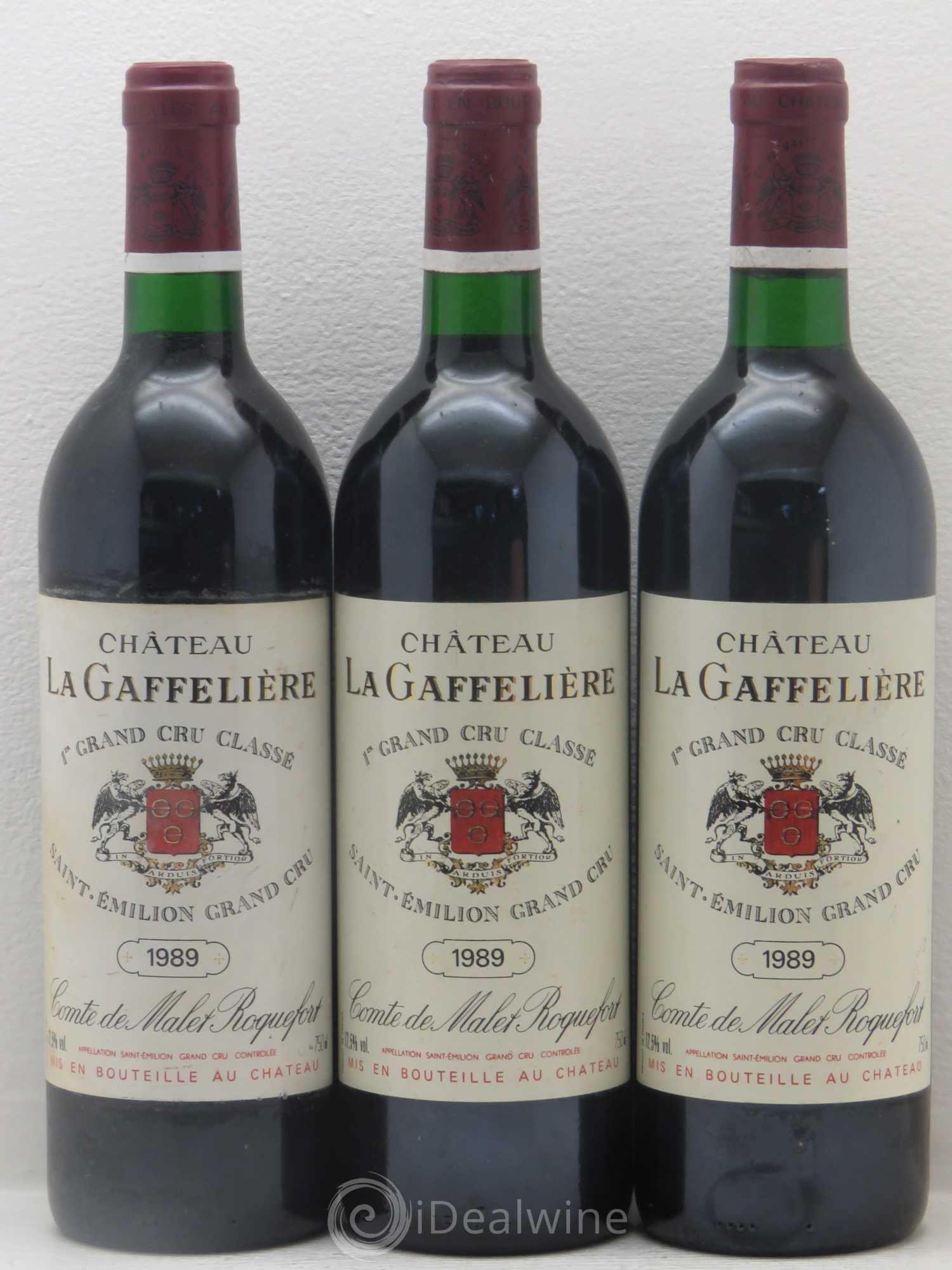 Château la Gaffelière 1er Grand Cru Classé B 1989 - Lot de 3 bouteilles - 0